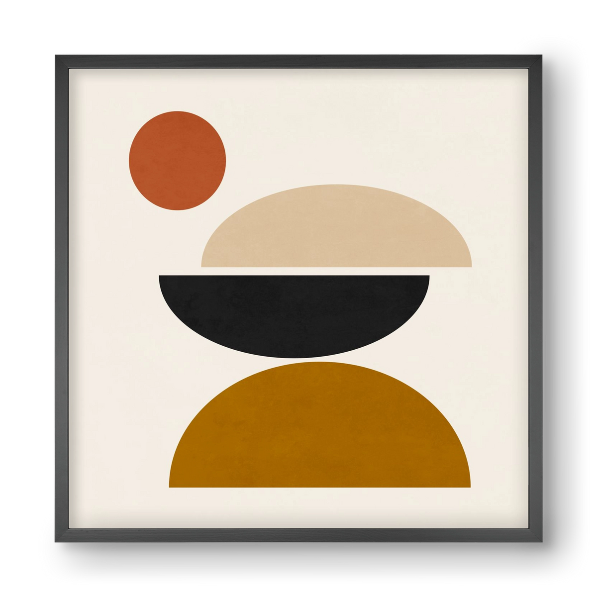 GEOMETRIC SHAPES 5, 40x40 cm (40x40 cm), Fekete keret