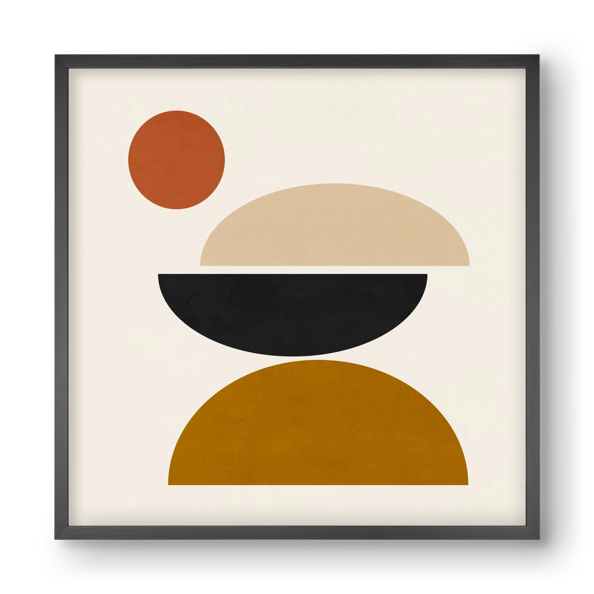 GEOMETRIC SHAPES 5, 40x40 cm (40x40 cm), Fekete keret