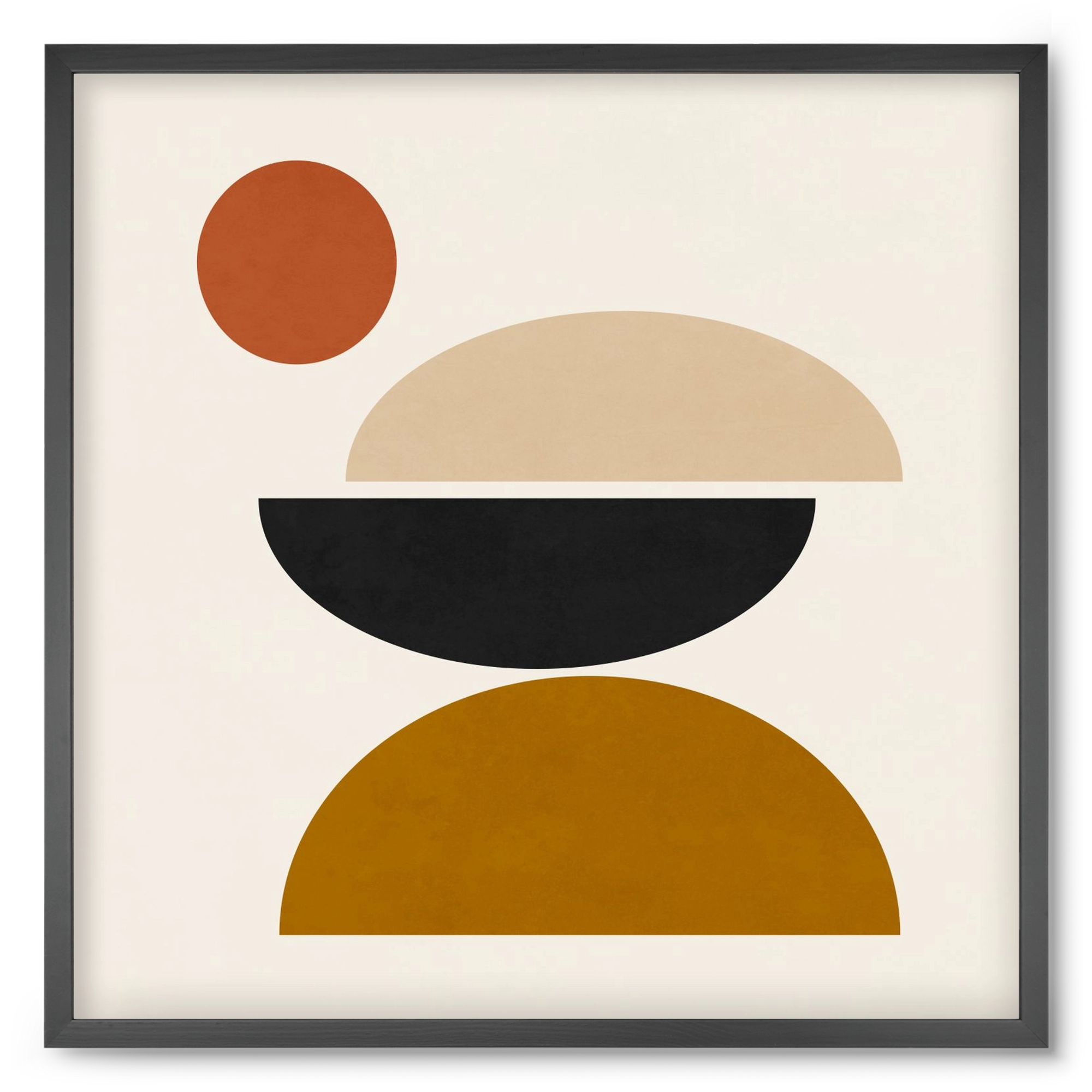 GEOMETRIC SHAPES 5, 50x50 cm (50x50 cm), Fekete keret