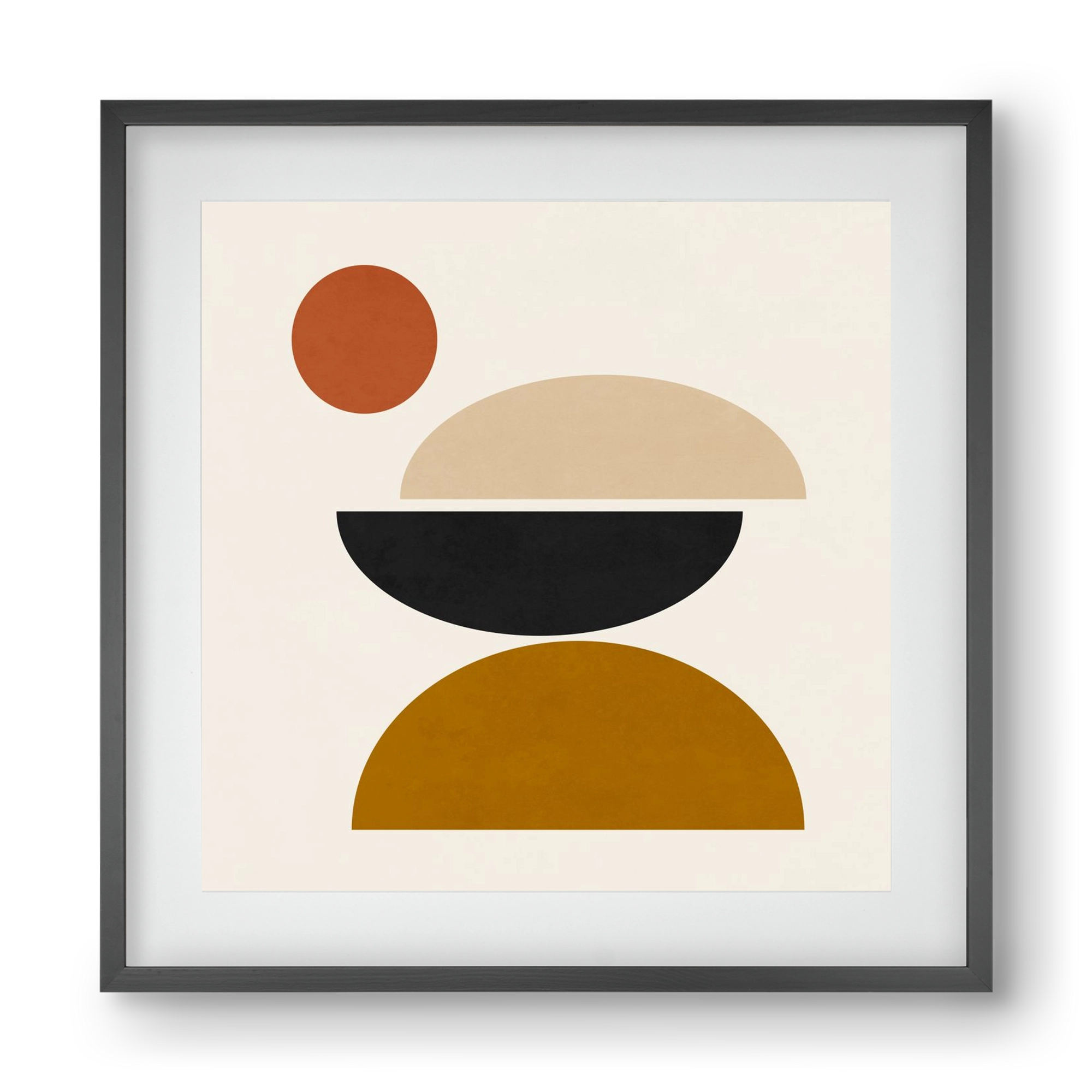 GEOMETRIC SHAPES 5, 40x40 cm (30x30 cm), Fekete keret, paszpartuval