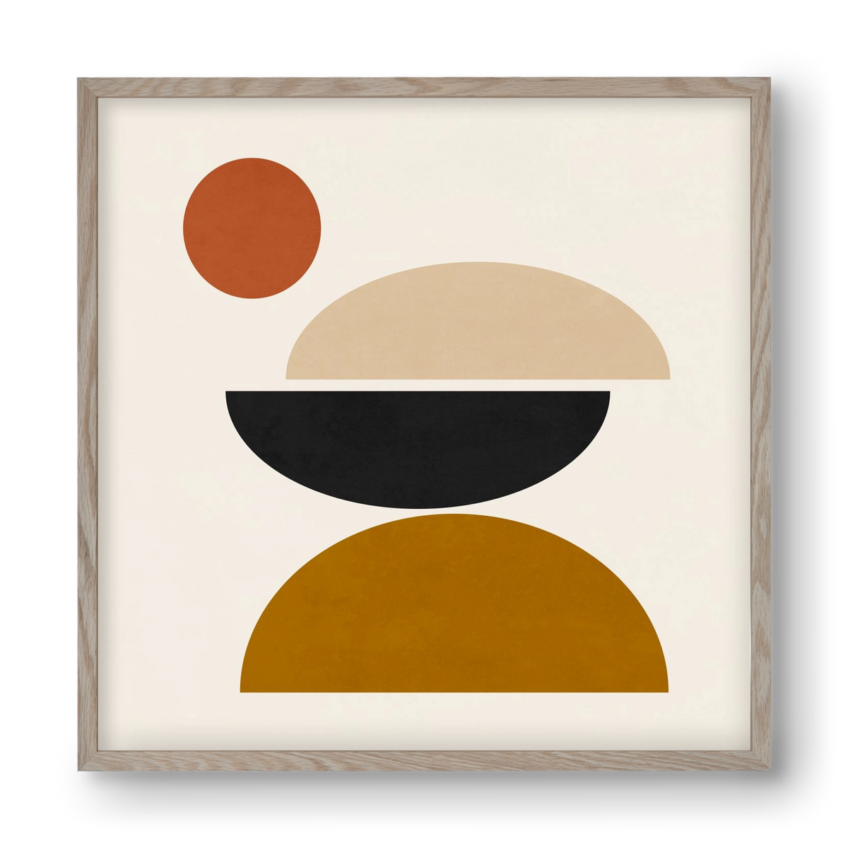 GEOMETRIC SHAPES 5, 40x40 cm (40x40 cm), Tölgy keret