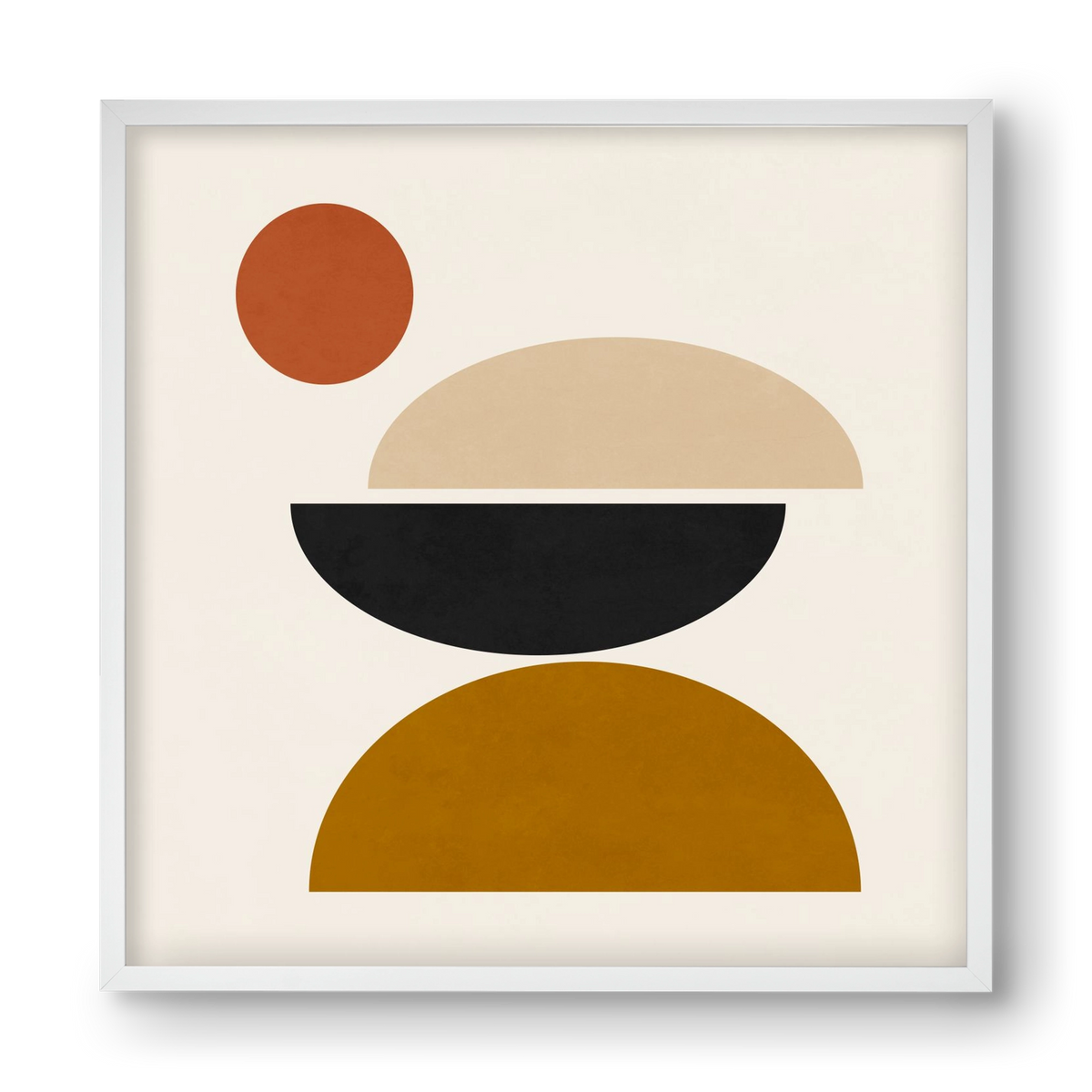 GEOMETRIC SHAPES 5, 40x40 cm (40x40 cm), Fehér keret