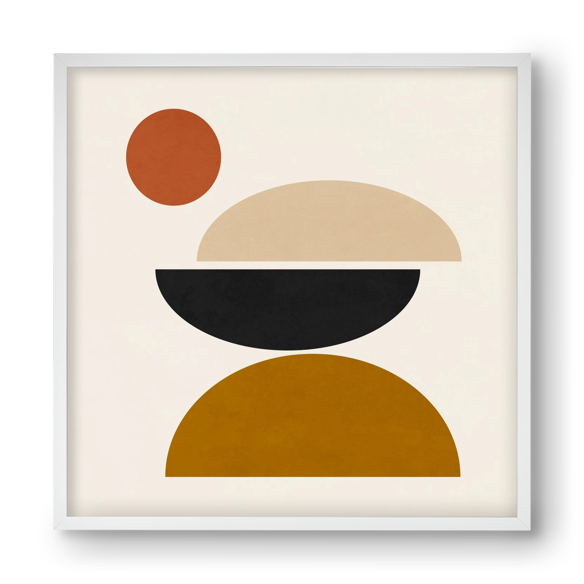 GEOMETRIC SHAPES 5, 40x40 cm (40x40 cm), Fehér keret