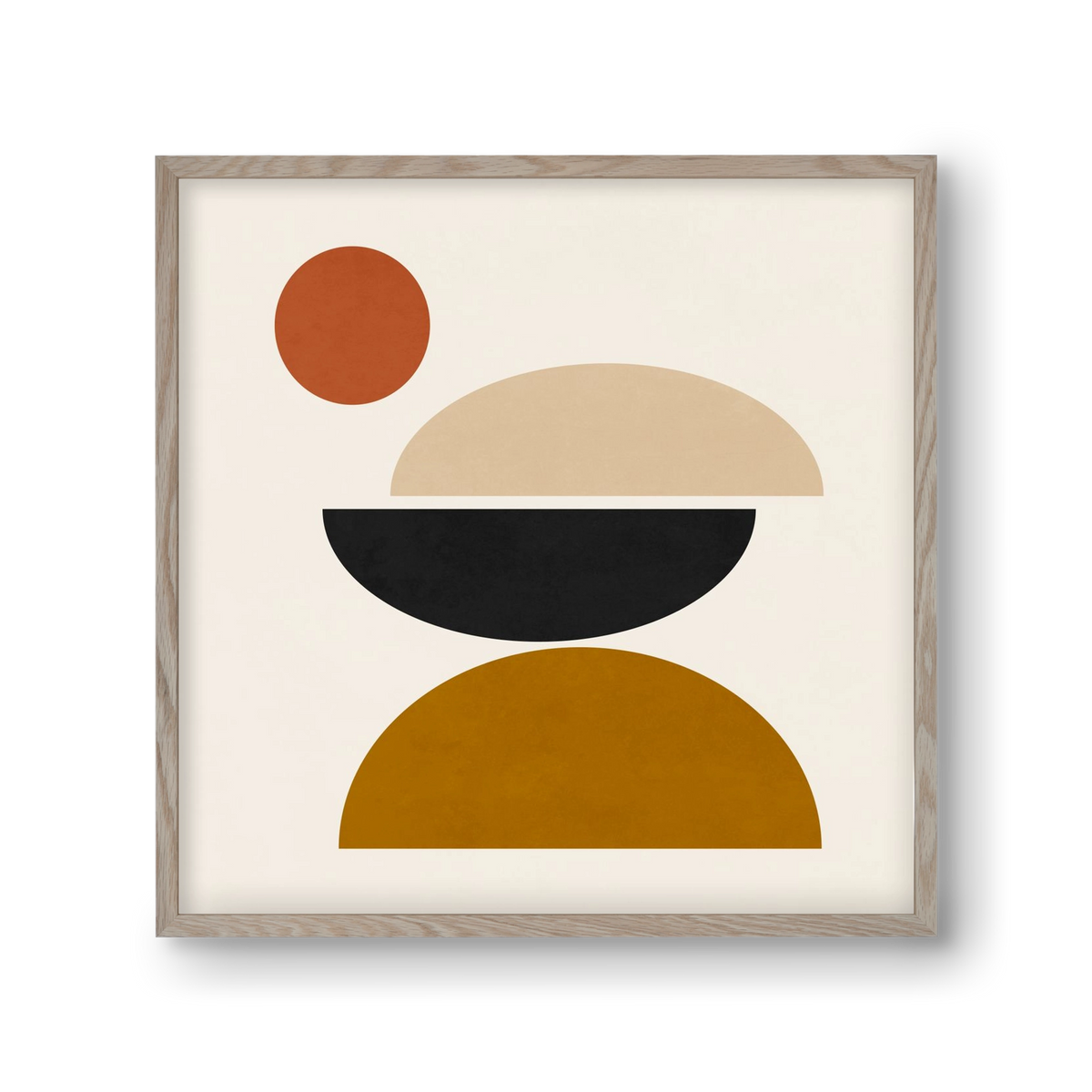 GEOMETRIC SHAPES 5, 30x30 cm (30x30 cm), Tölgy keret