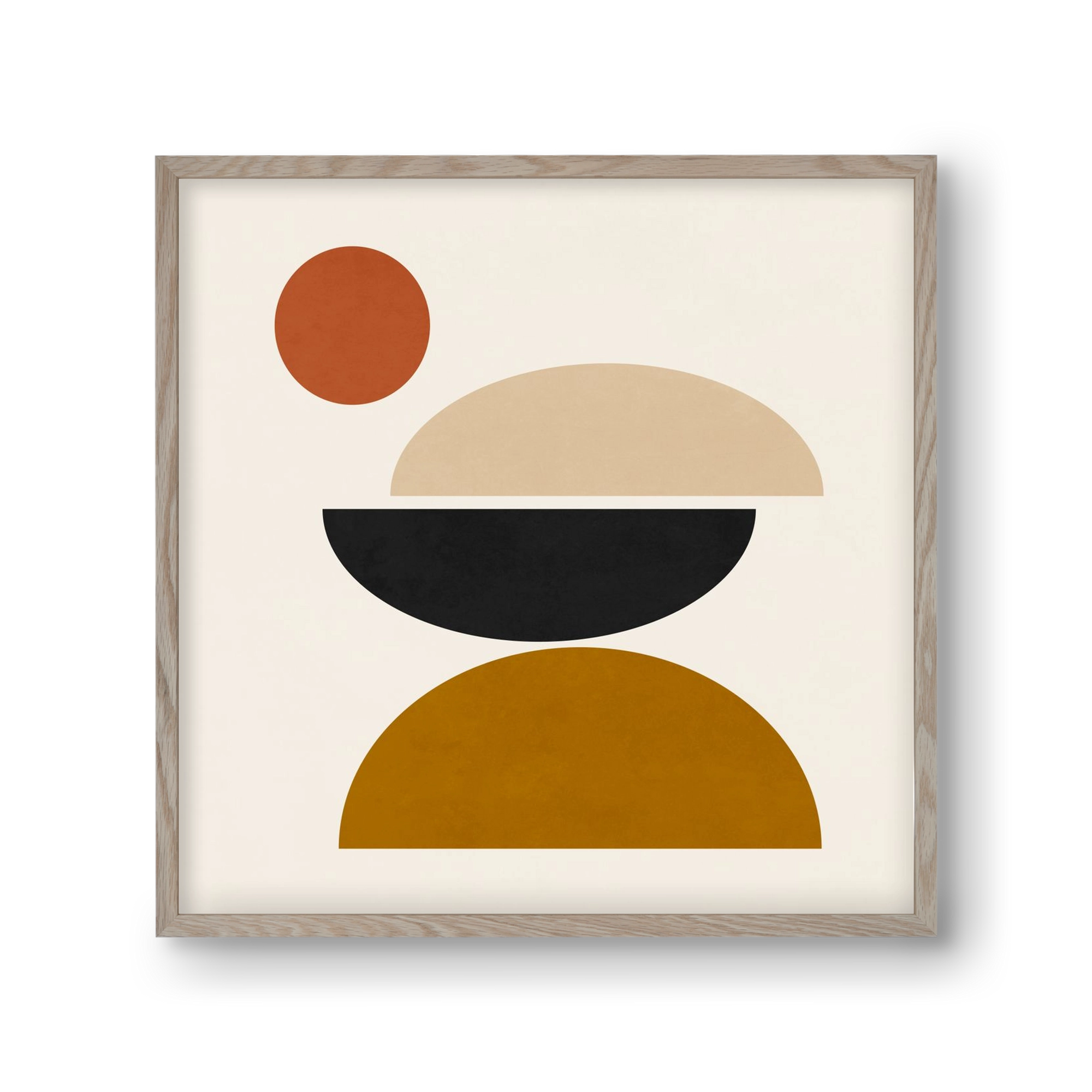 GEOMETRIC SHAPES 5, 30x30 cm (30x30 cm), Tölgy keret