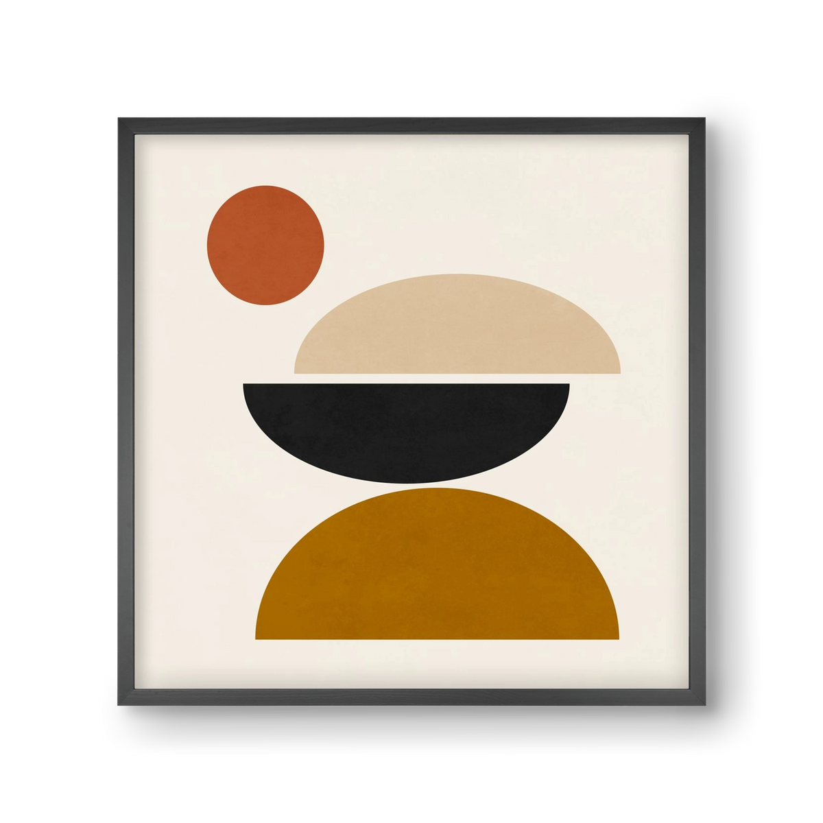 GEOMETRIC SHAPES 5, 30x30 cm (30x30 cm), Fekete keret