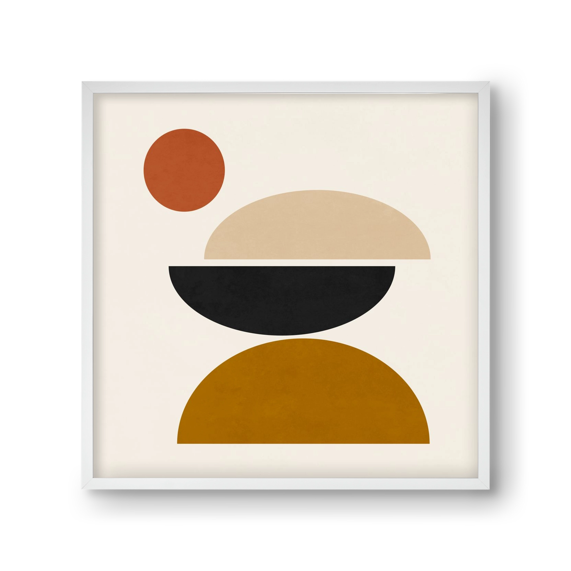 GEOMETRIC SHAPES 5, 30x30 cm (30x30 cm), Fehér keret