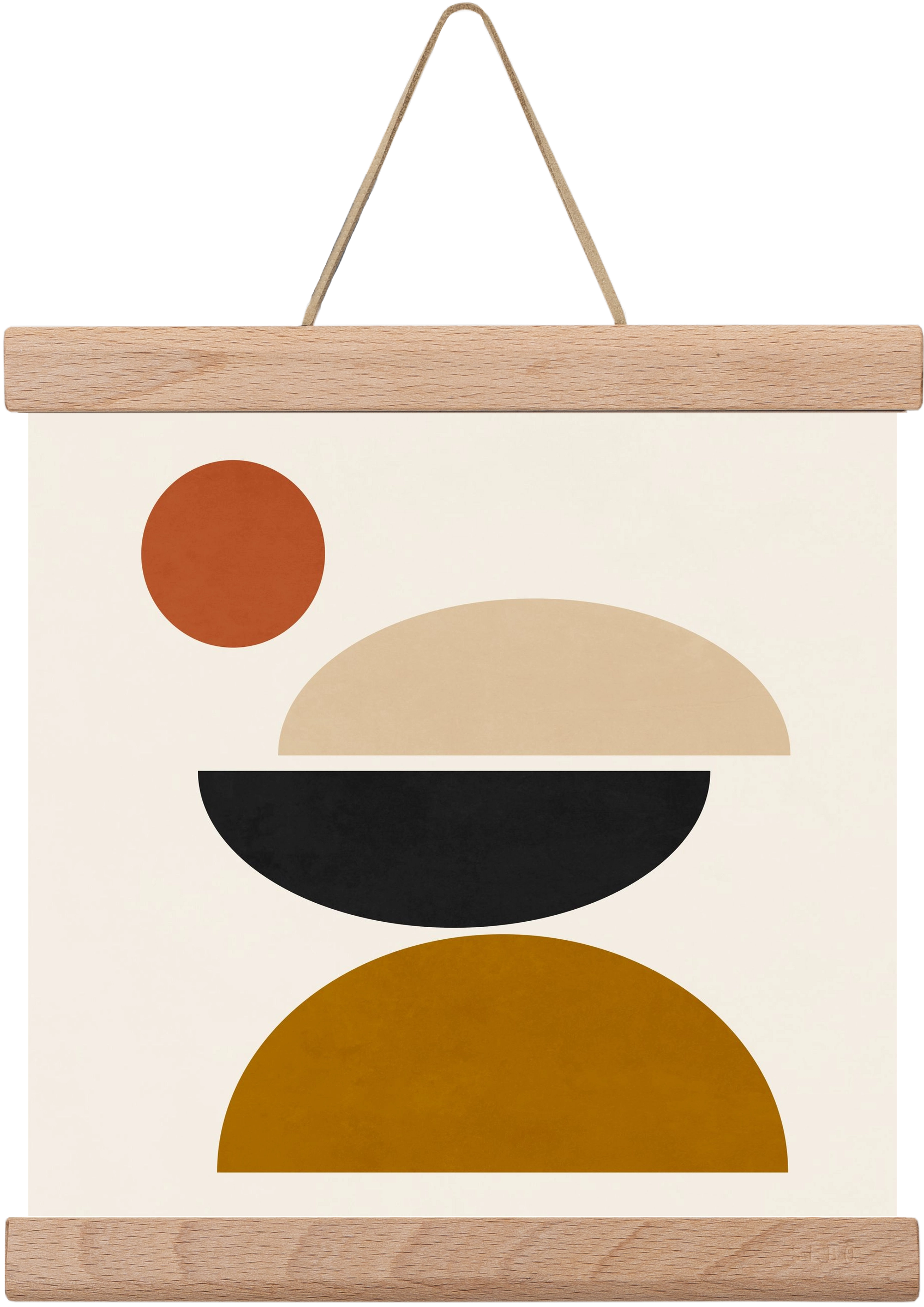 GEOMETRIC SHAPES 5, 20x20 cm (20x20 cm), Tölgy akasztó
