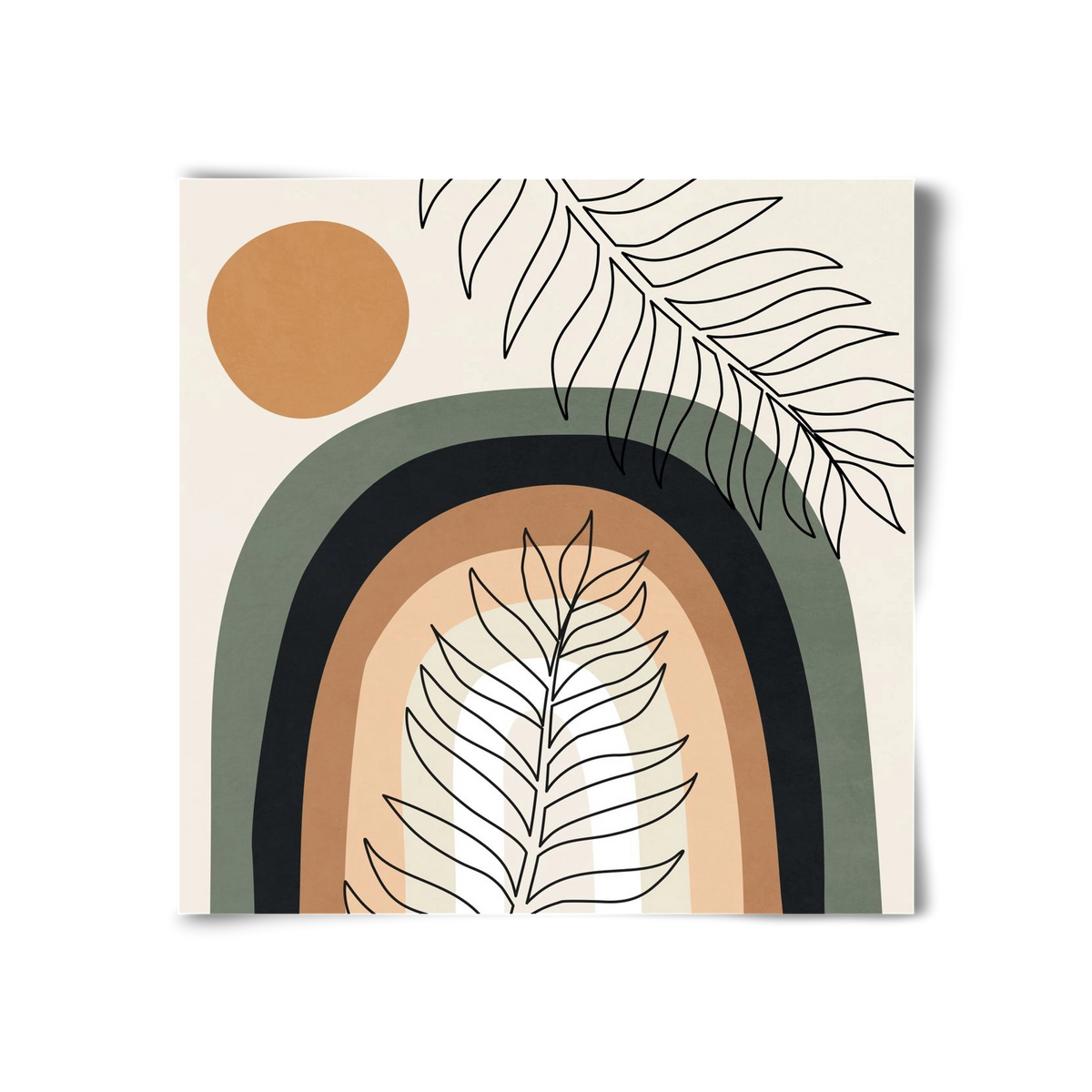 ORGANIC AND GEOMETRIC SHAPES 2, 30x30 cm, Keret nélkül