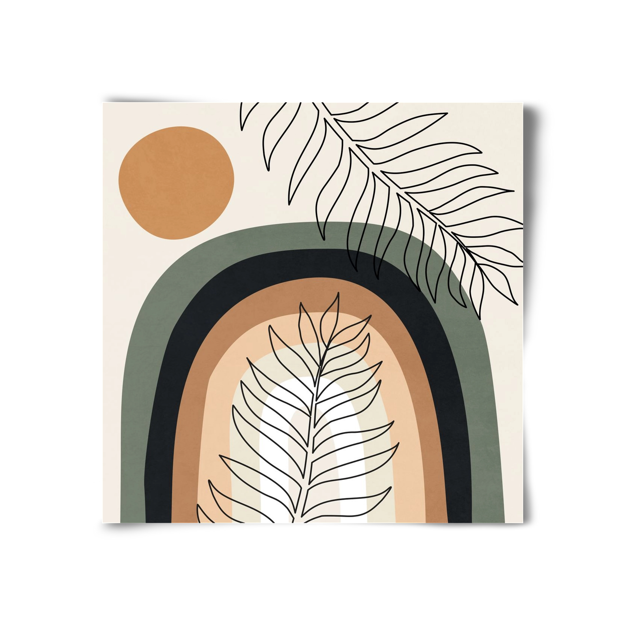 ORGANIC AND GEOMETRIC SHAPES 2, 30x30 cm, Keret nélkül