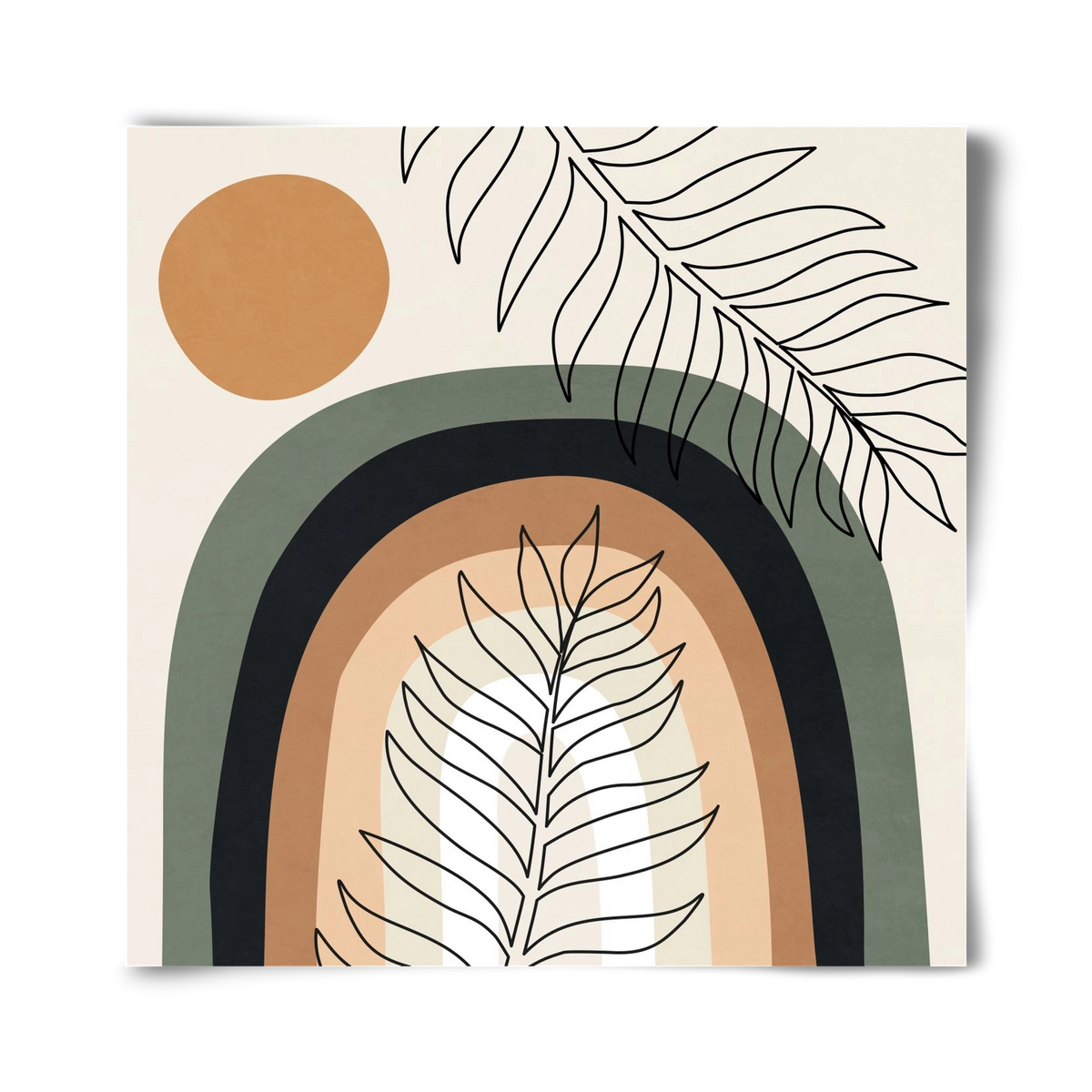 ORGANIC AND GEOMETRIC SHAPES 2, 40x40 cm, Keret nélkül