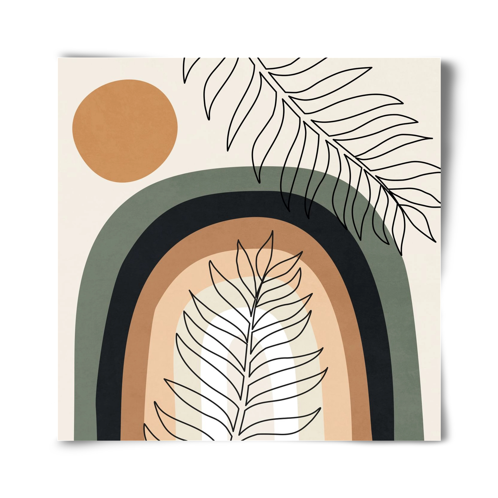 ORGANIC AND GEOMETRIC SHAPES 2, 40x40 cm, Keret nélkül