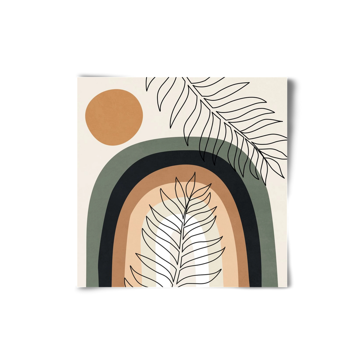 ORGANIC AND GEOMETRIC SHAPES 2, 20x20 cm, Keret nélkül