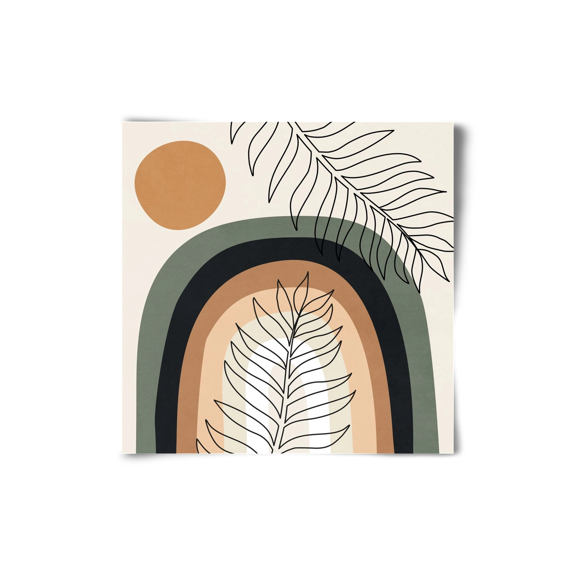 ORGANIC AND GEOMETRIC SHAPES 2, 20x20 cm, Keret nélkül