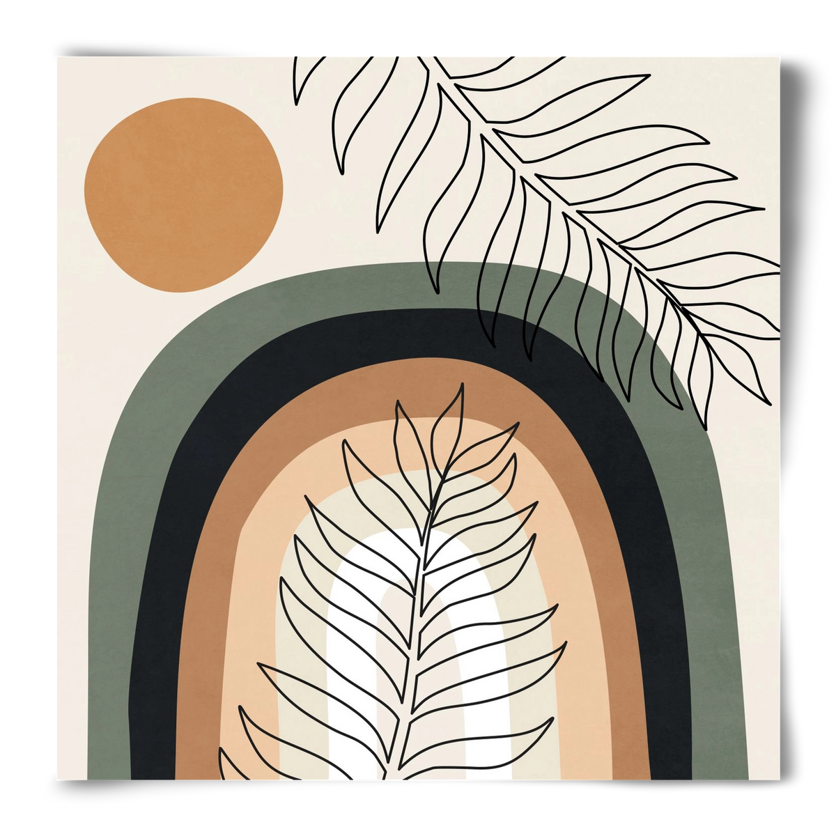 ORGANIC AND GEOMETRIC SHAPES 2, 50x50 cm, Keret nélkül