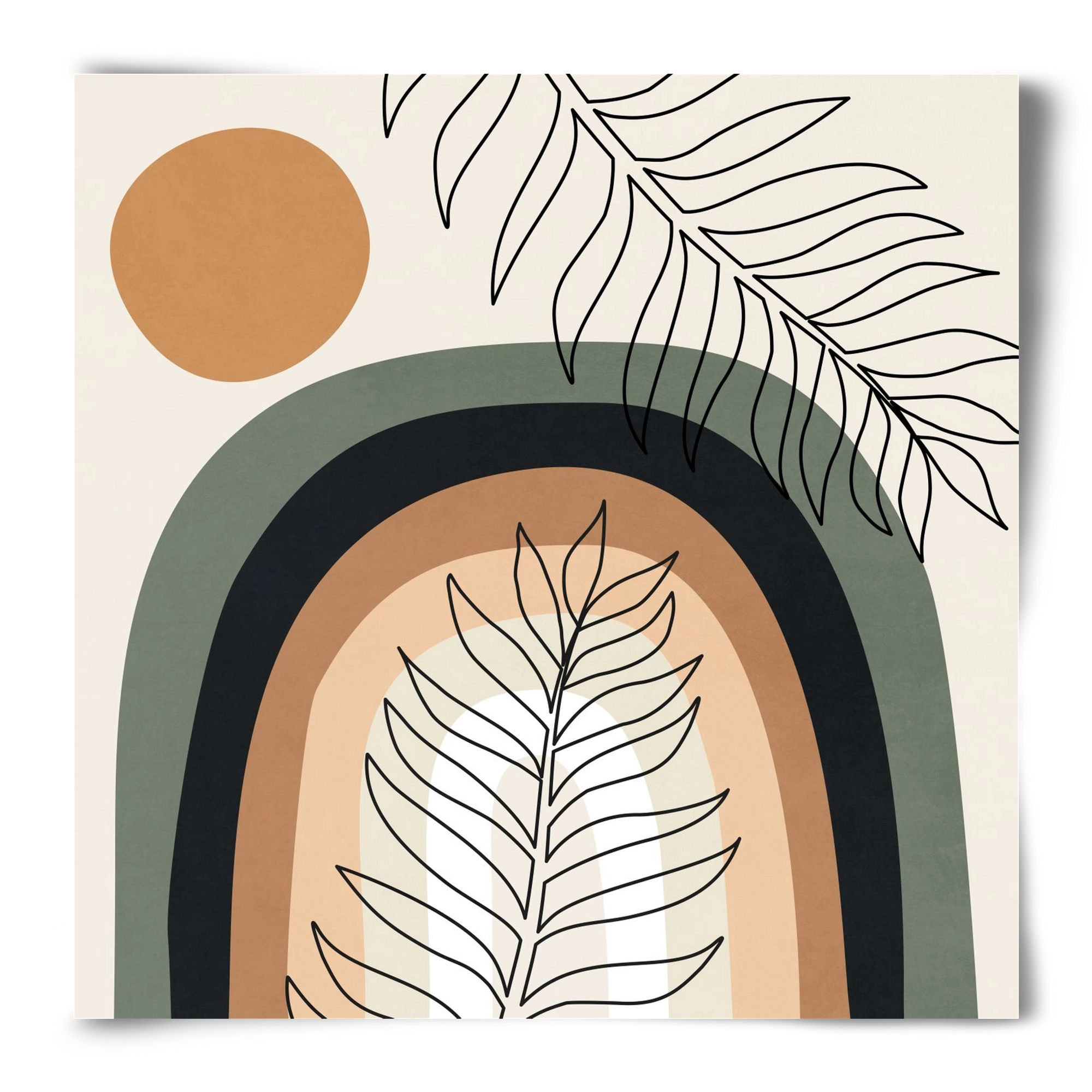 ORGANIC AND GEOMETRIC SHAPES 2, 50x50 cm, Keret nélkül