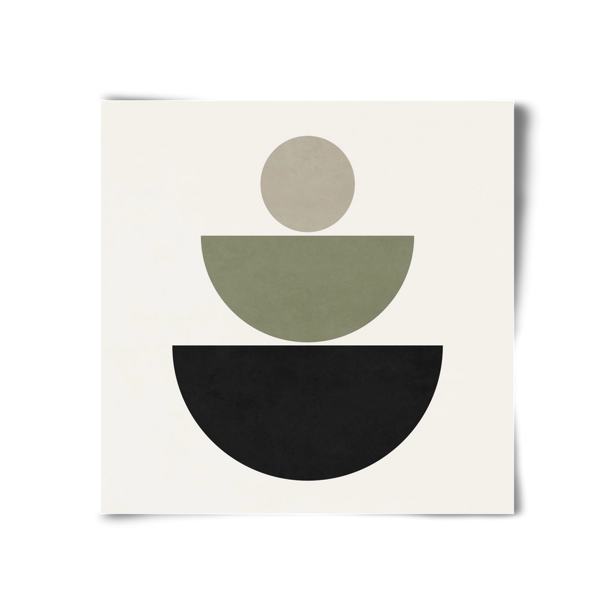 GEOMETRIC SHAPES  - GREEN AND BLACK, 30x30 cm, Keret nélkül