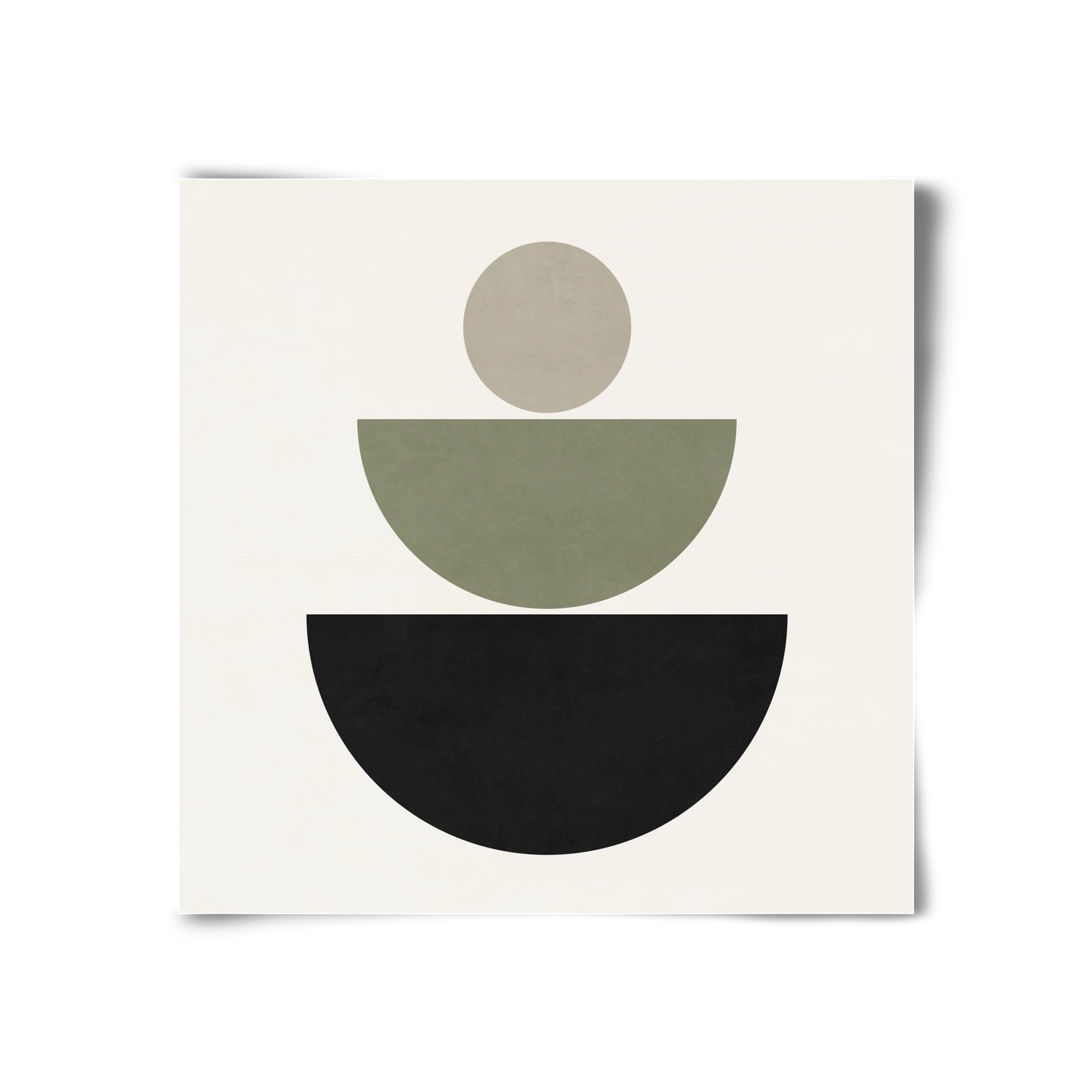 GEOMETRIC SHAPES  - GREEN AND BLACK, 30x30 cm, Keret nélkül