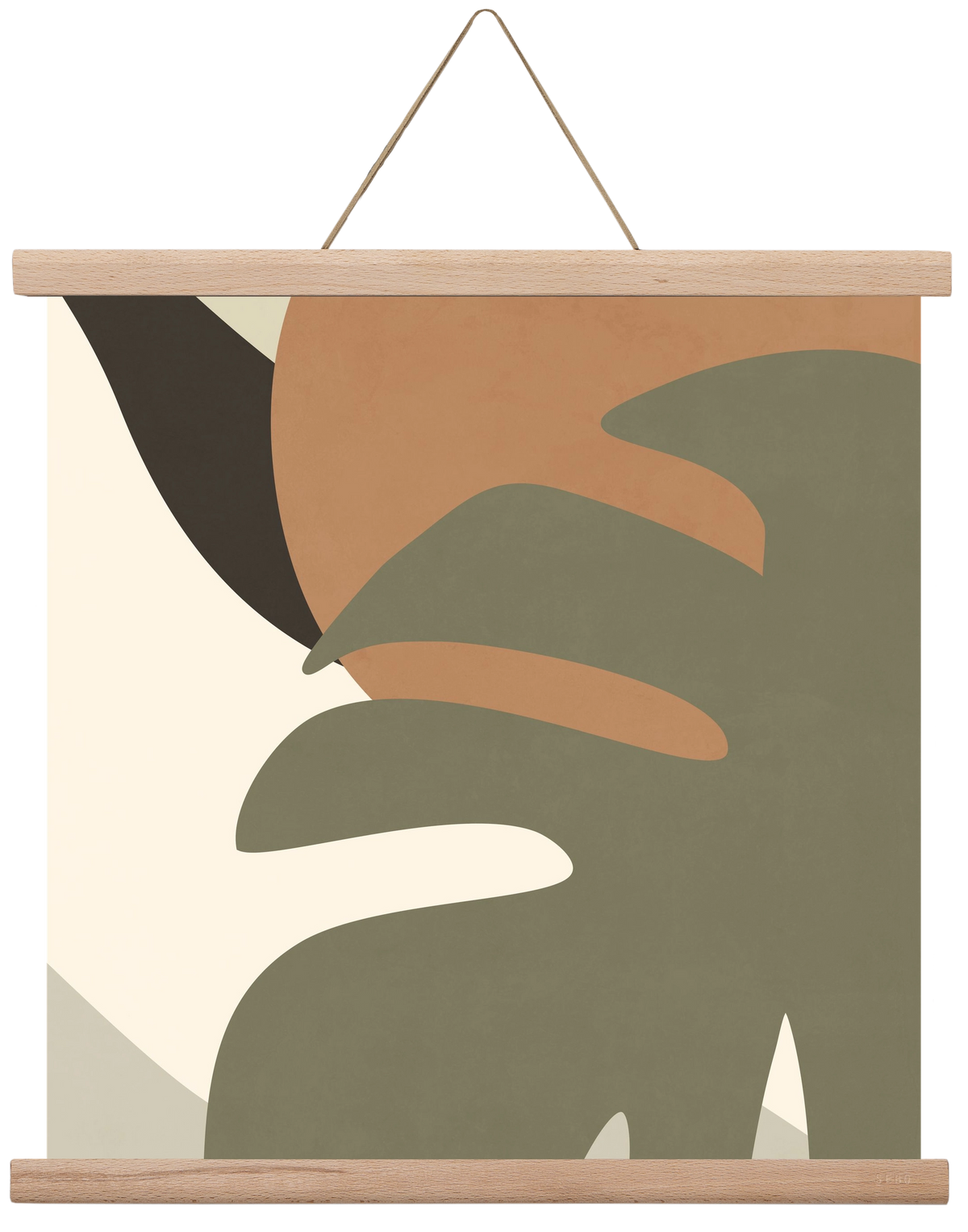 MINIMALIST TROPICAL PLANT , 40x40 cm (40x40 cm), Tölgy akasztó