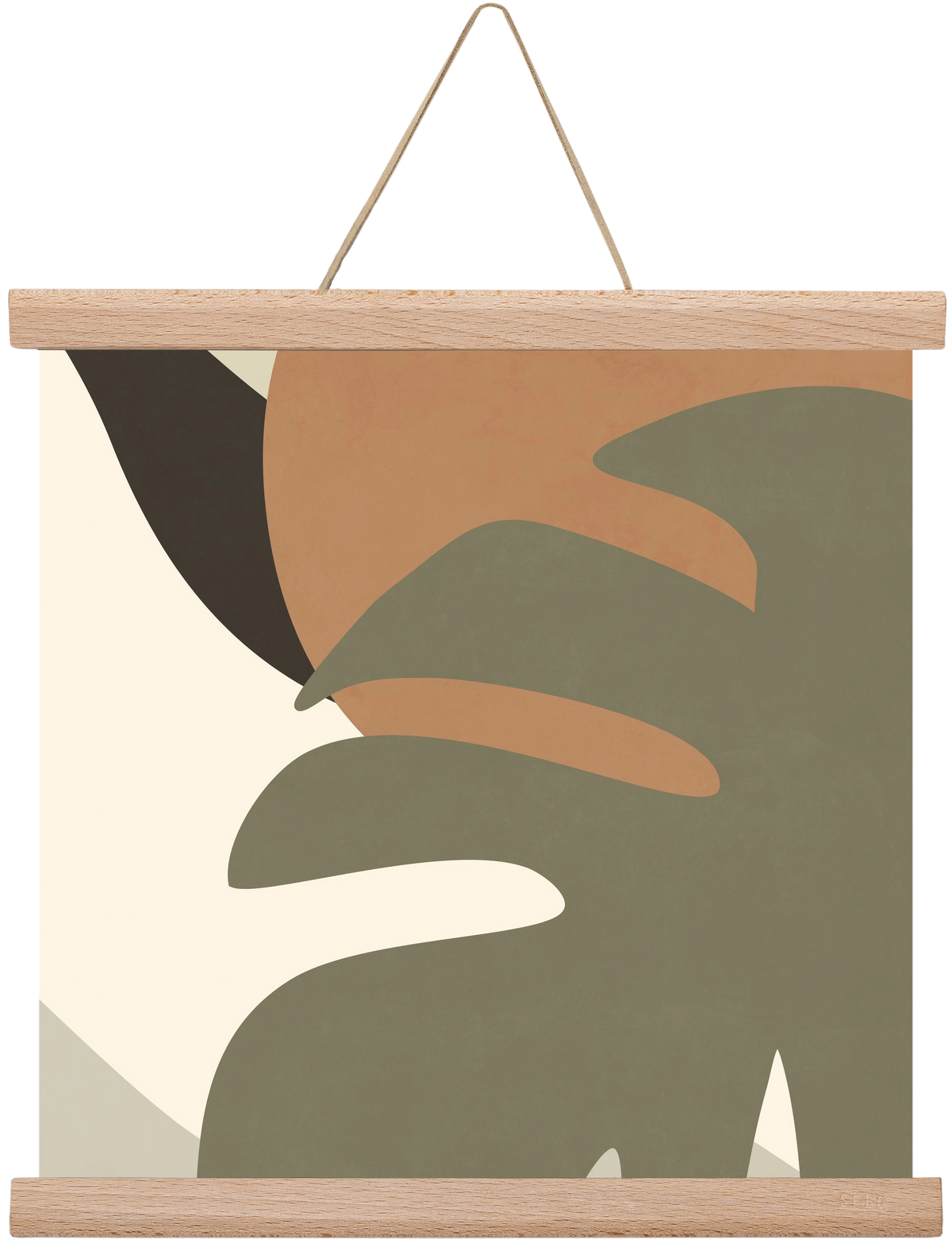 MINIMALIST TROPICAL PLANT , 30x30 cm (30x30 cm), Tölgy akasztó