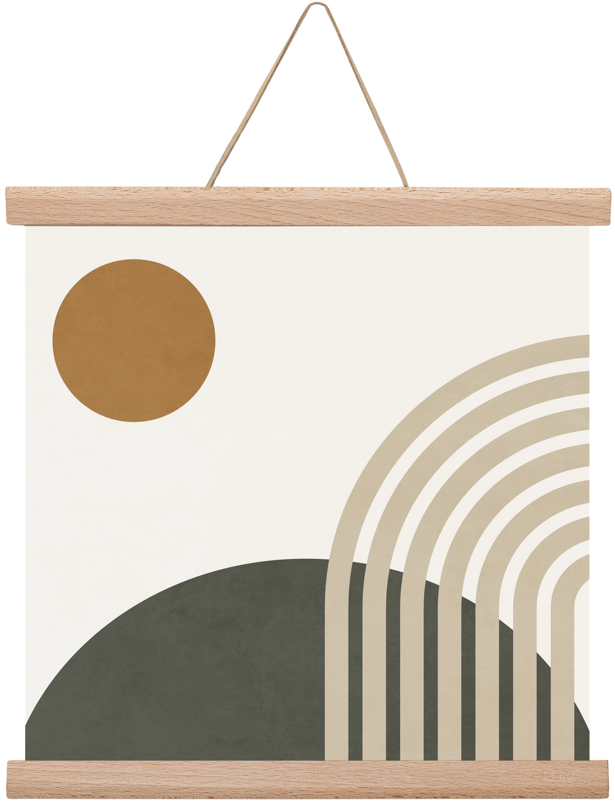 GEOMETRIC SHAPES - 6, 30x30 cm (30x30 cm), Tölgy akasztó