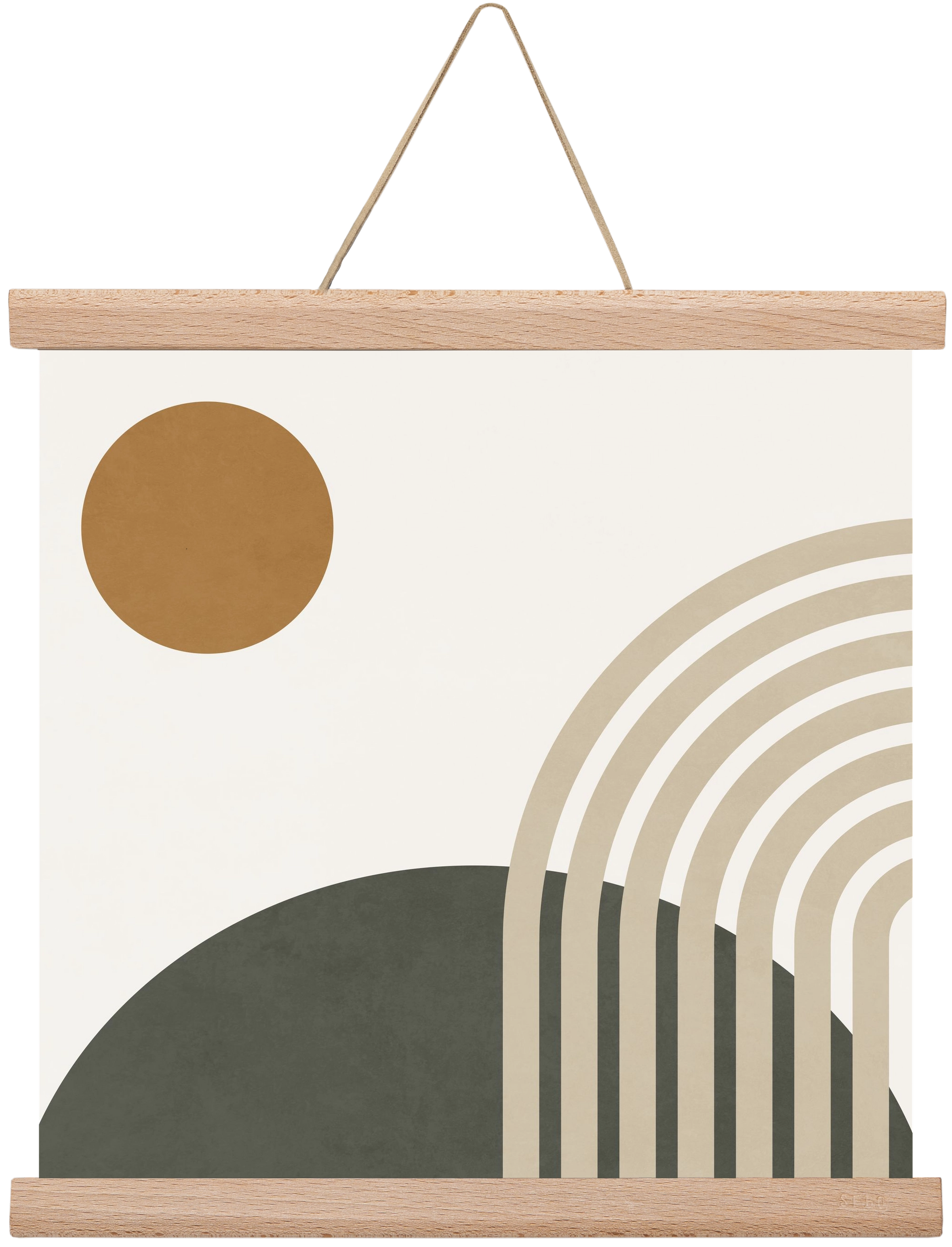 GEOMETRIC SHAPES - 6, 30x30 cm (30x30 cm), Tölgy akasztó