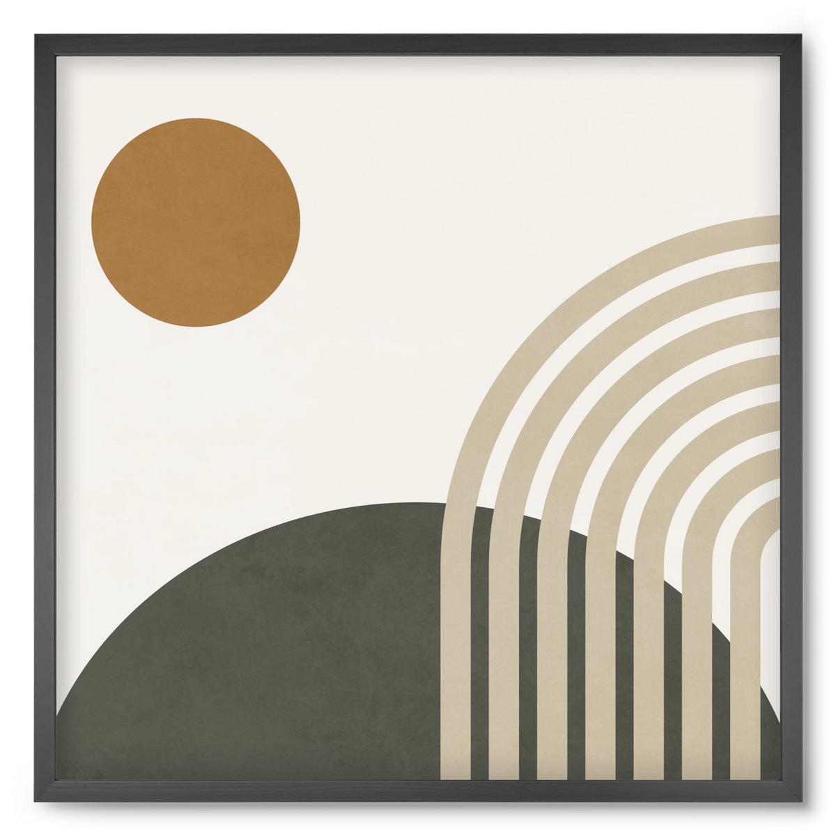 GEOMETRIC SHAPES - 6, 50x50 cm (50x50 cm), Fekete keret