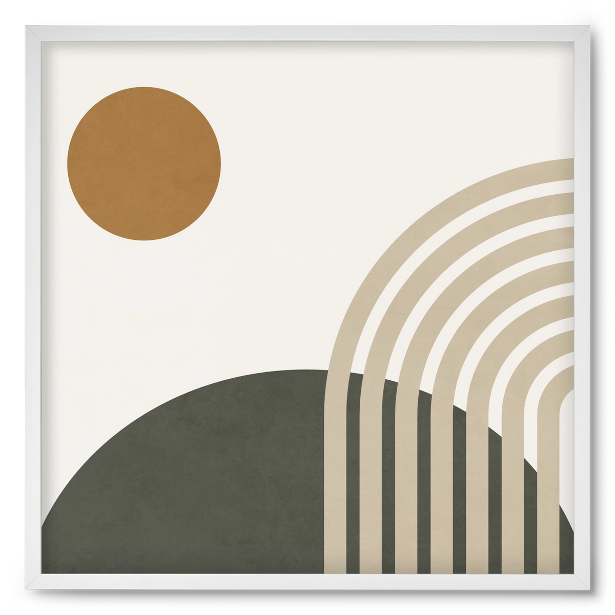 GEOMETRIC SHAPES - 6, 50x50 cm (50x50 cm), Fehér keret