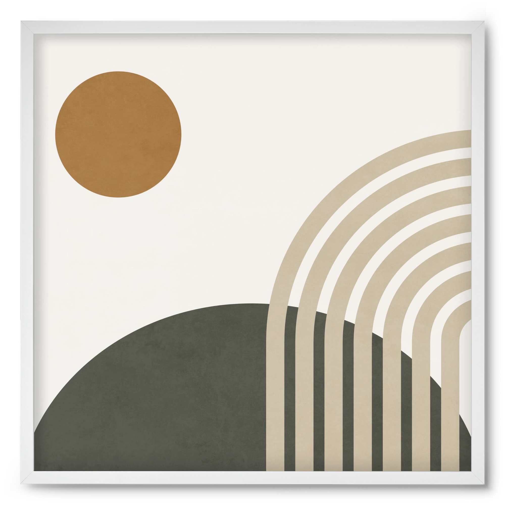 GEOMETRIC SHAPES - 6, 50x50 cm (50x50 cm), Fehér keret