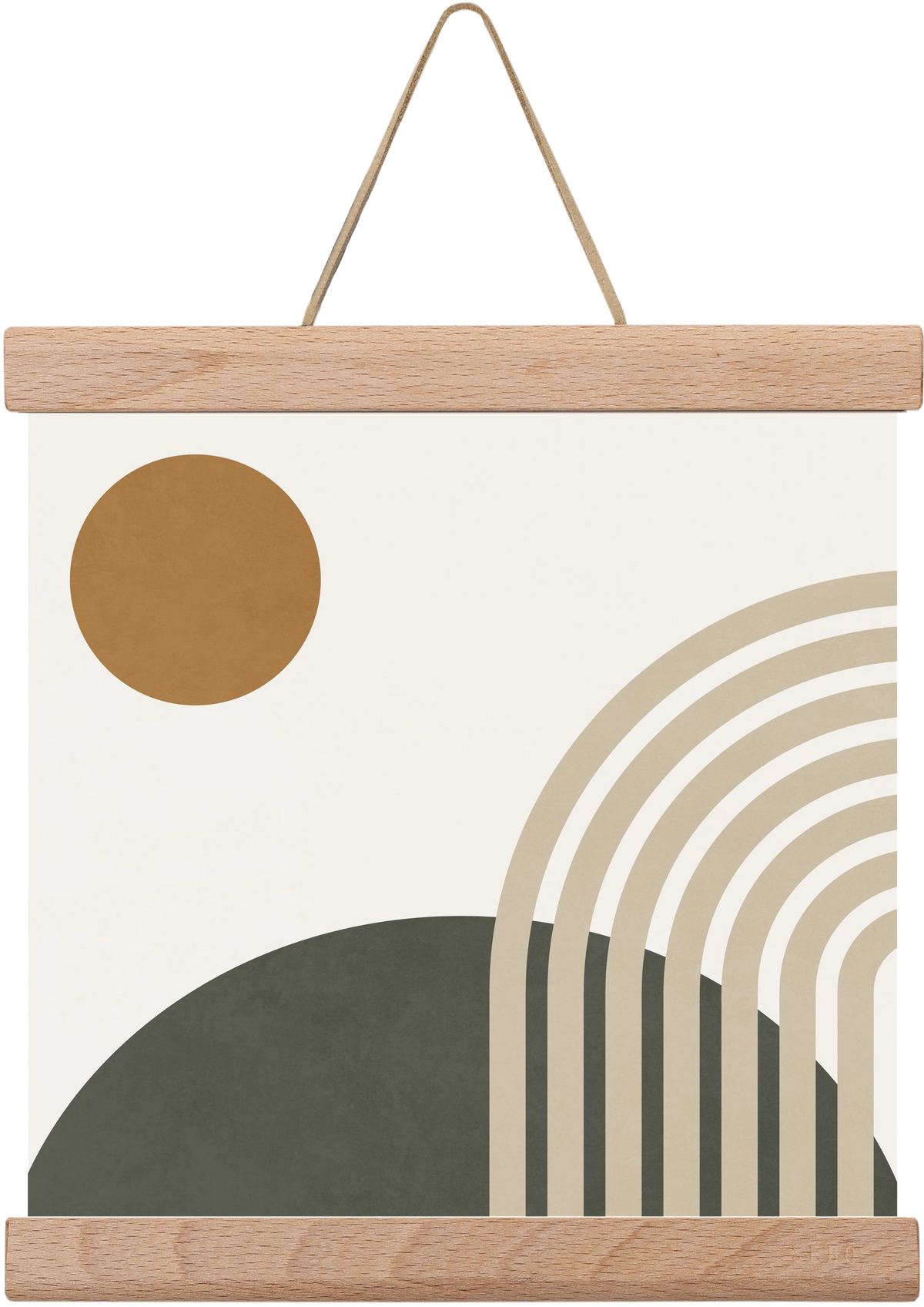 GEOMETRIC SHAPES - 6, 20x20 cm (20x20 cm), Tölgy akasztó