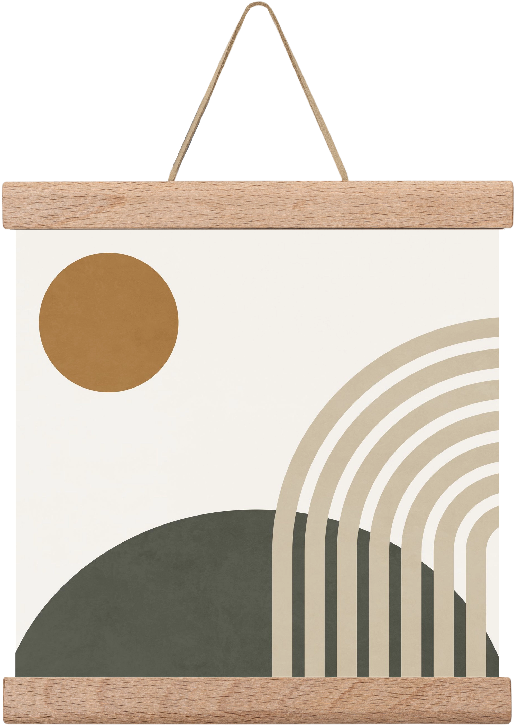 GEOMETRIC SHAPES - 6, 20x20 cm (20x20 cm), Tölgy akasztó