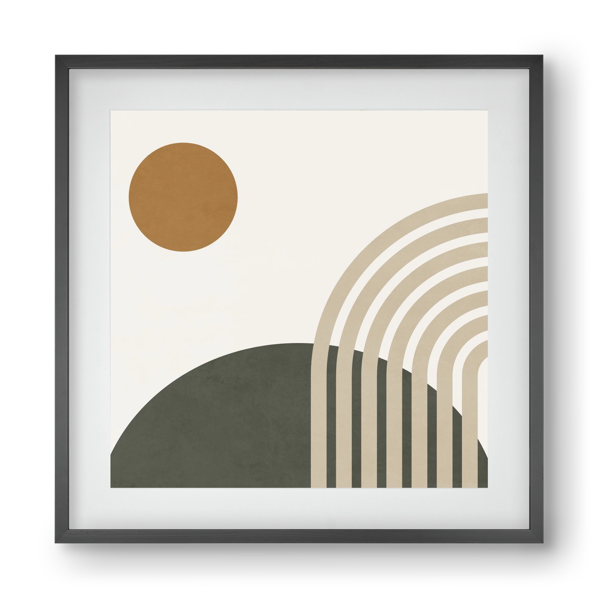 GEOMETRIC SHAPES - 6, 40x40 cm (30x30 cm), Fekete keret, paszpartuval