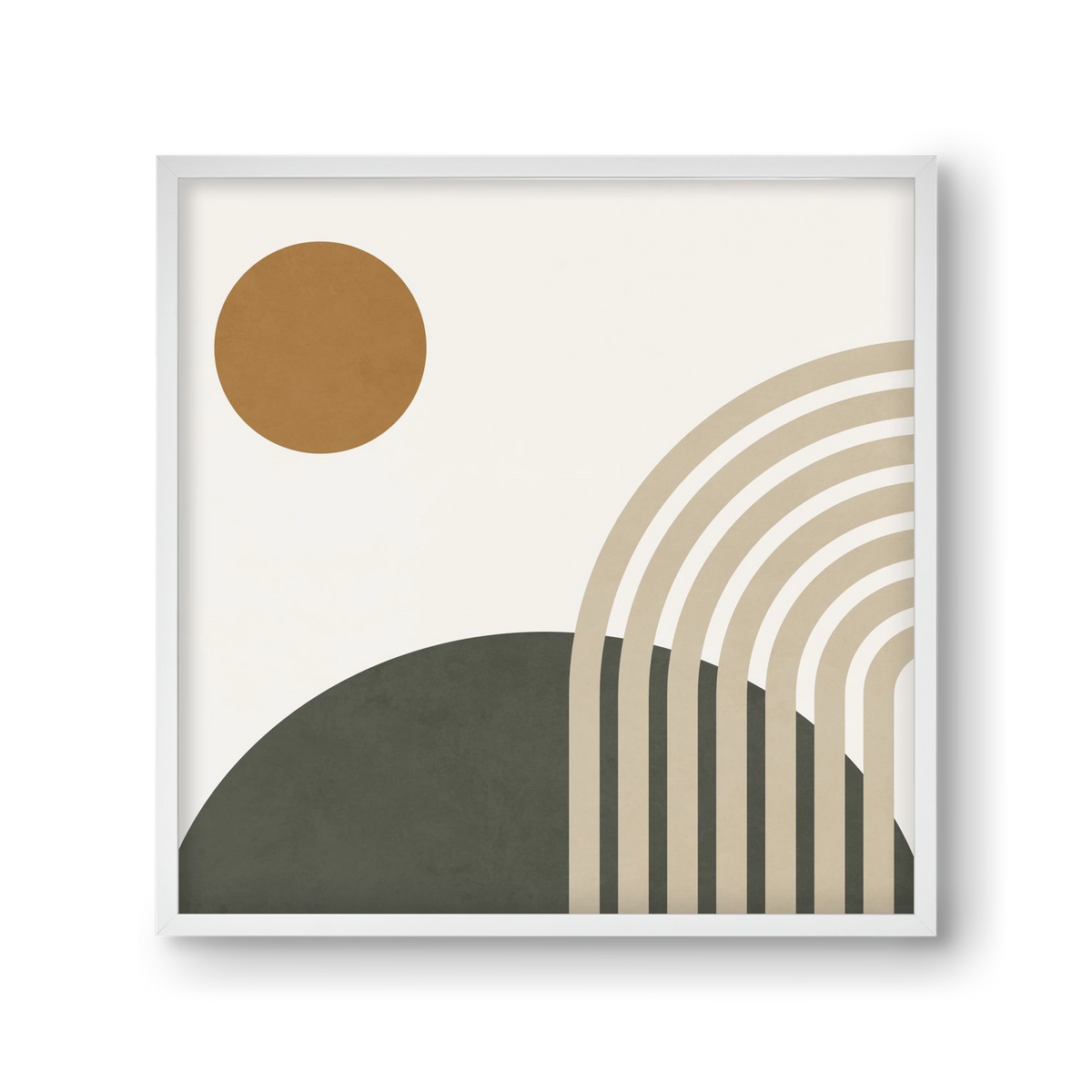 GEOMETRIC SHAPES - 6, 30x30 cm (30x30 cm), Fehér keret