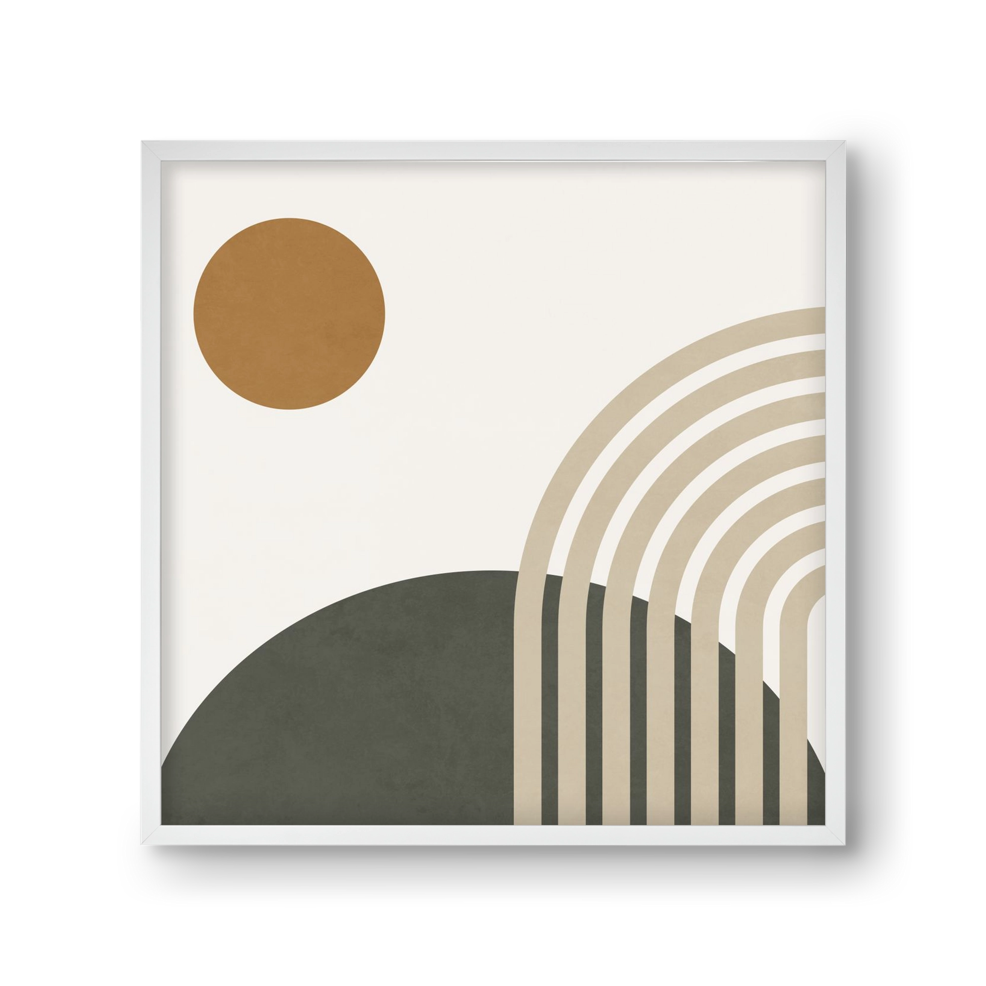 GEOMETRIC SHAPES - 6, 30x30 cm (30x30 cm), Fehér keret