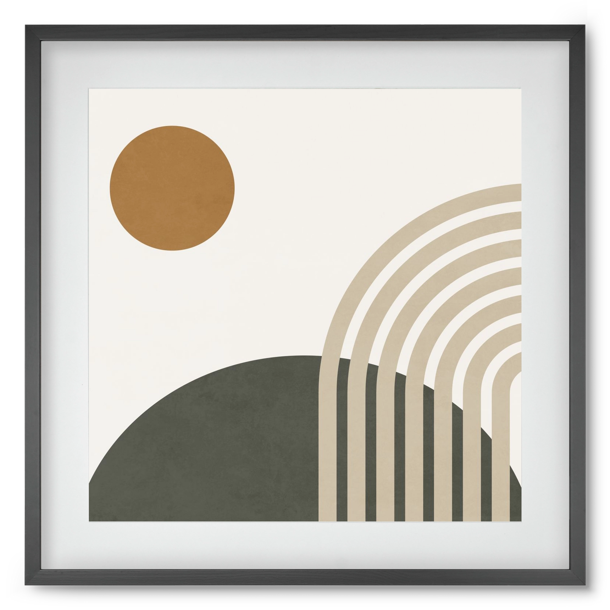 GEOMETRIC SHAPES - 6, 50x50 cm (40x40 cm), Fekete keret, paszpartuval