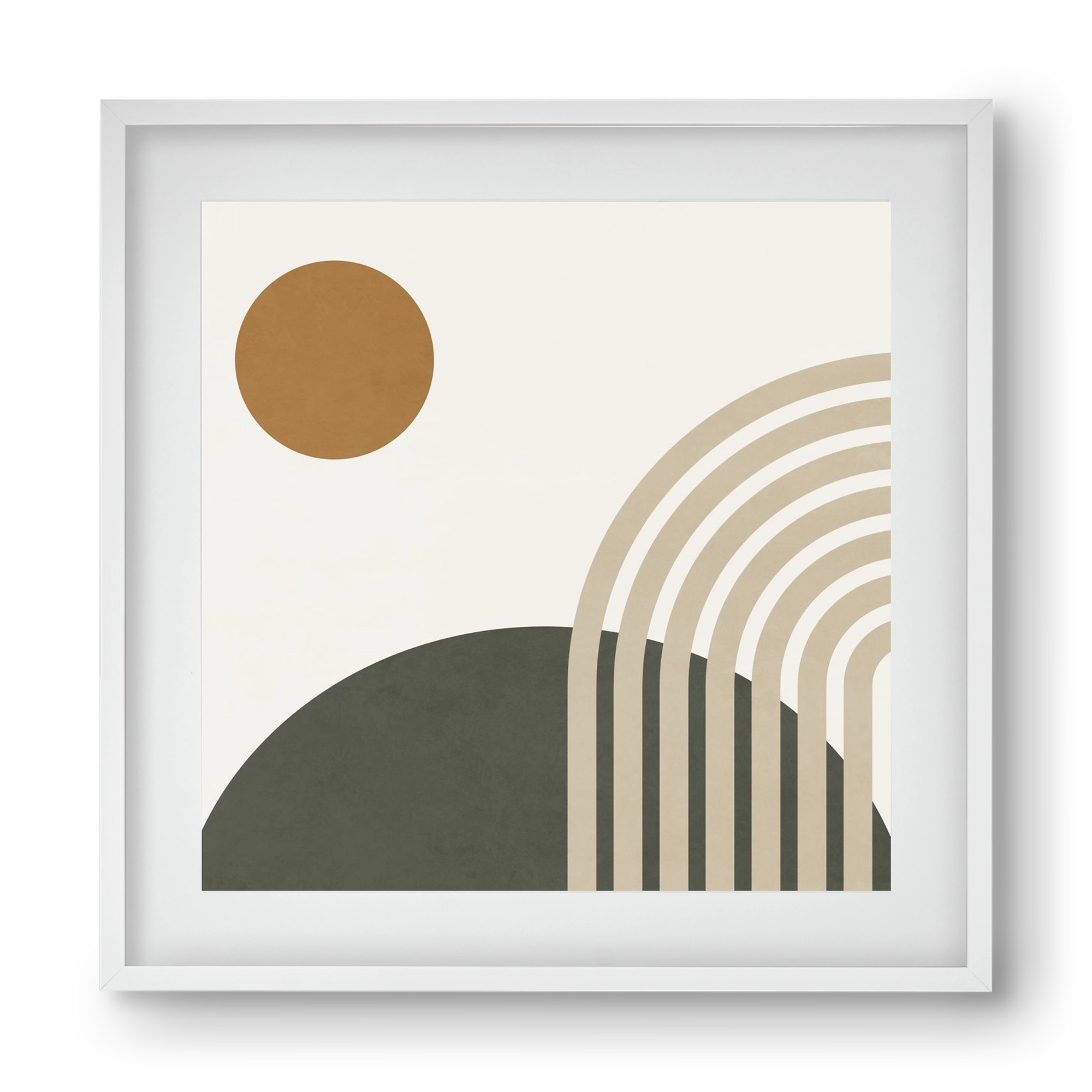 GEOMETRIC SHAPES - 6, 40x40 cm (30x30 cm), Fehér keret, paszpartuval