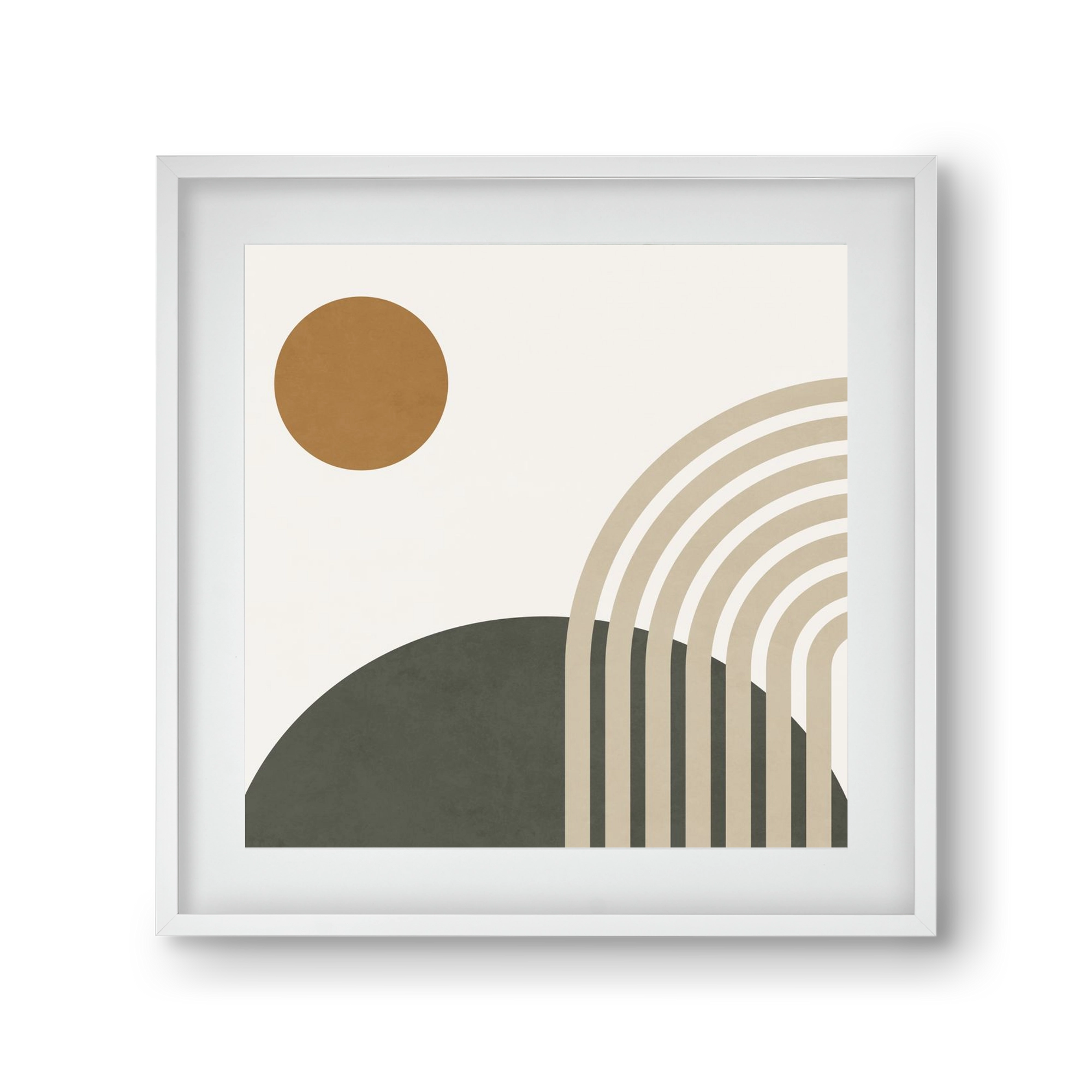 GEOMETRIC SHAPES - 6, 30x30 cm (20x20 cm), Fehér keret, paszpartuval