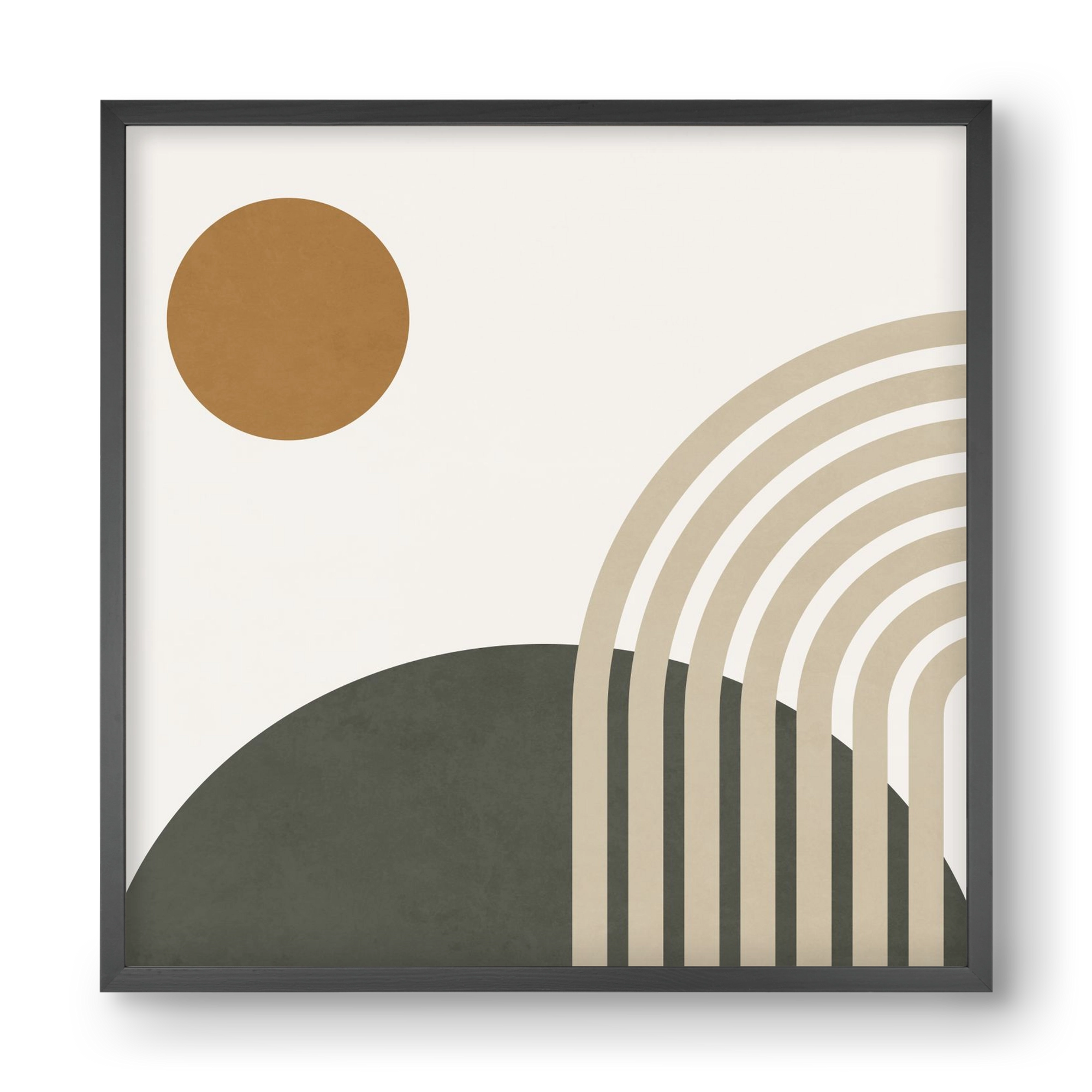 GEOMETRIC SHAPES - 6, 40x40 cm (40x40 cm), Fekete keret