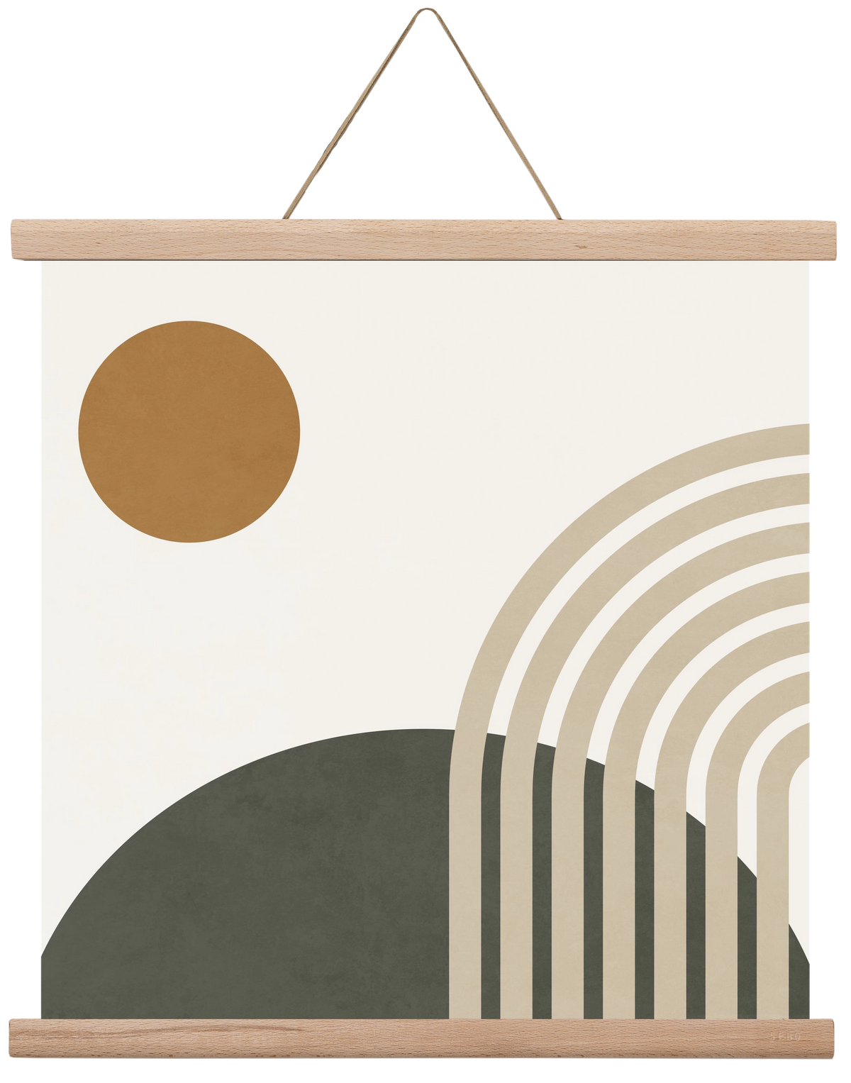 GEOMETRIC SHAPES - 6, 40x40 cm (40x40 cm), Tölgy akasztó