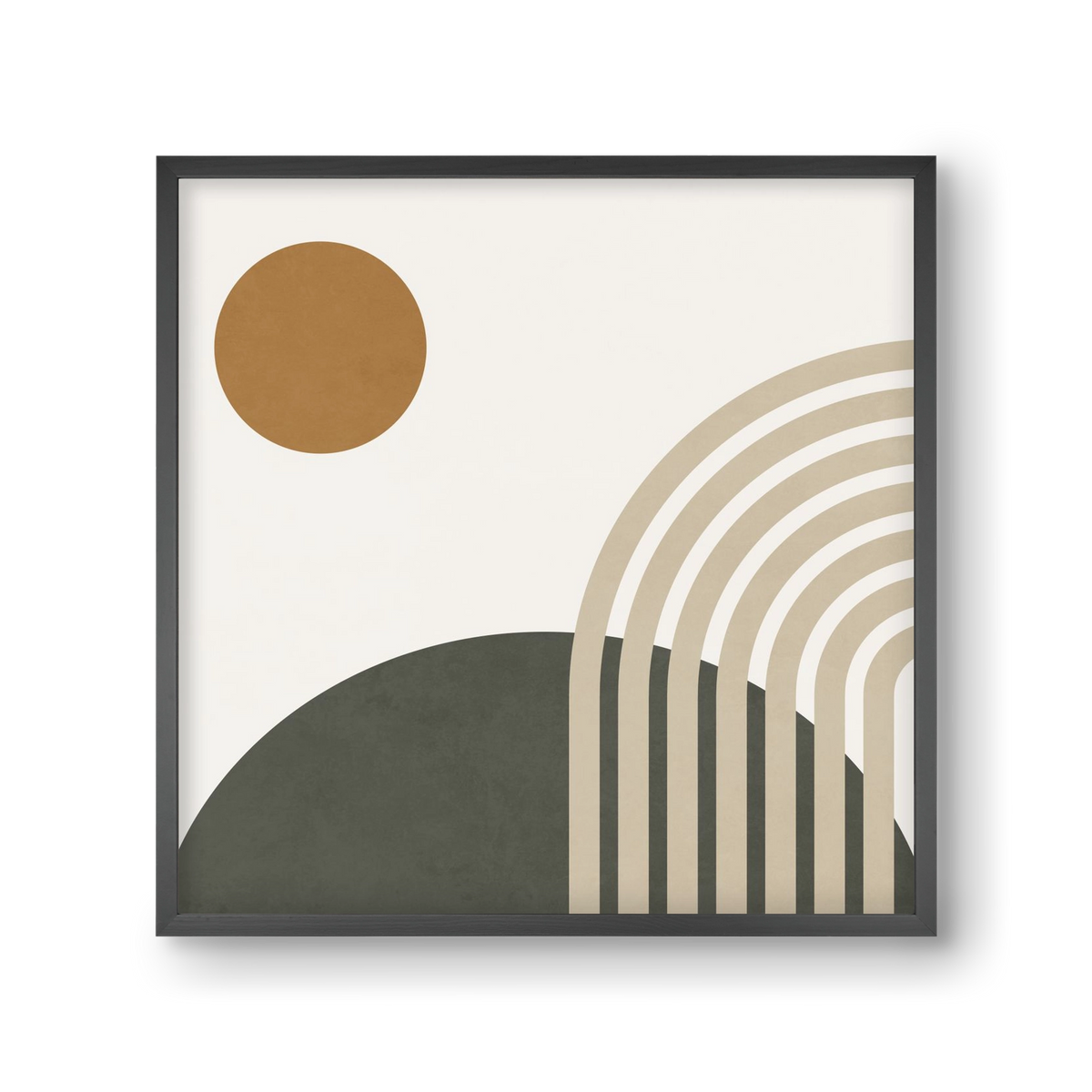 GEOMETRIC SHAPES - 6, 30x30 cm (30x30 cm), Fekete keret