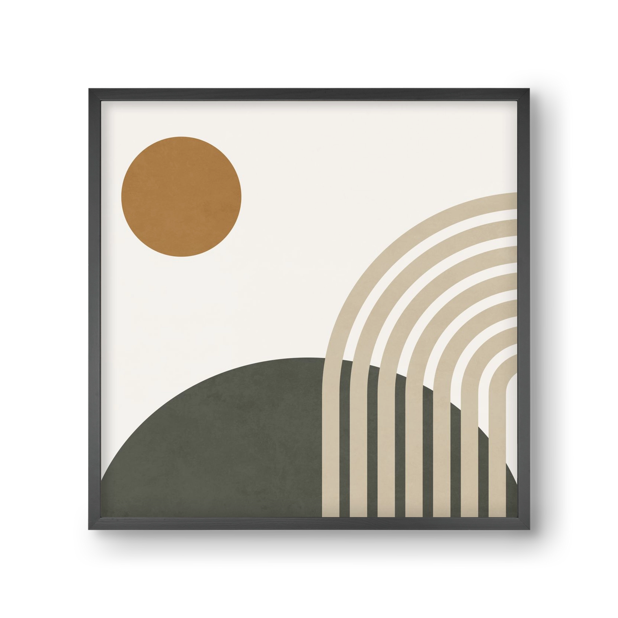 GEOMETRIC SHAPES - 6, 30x30 cm (30x30 cm), Fekete keret