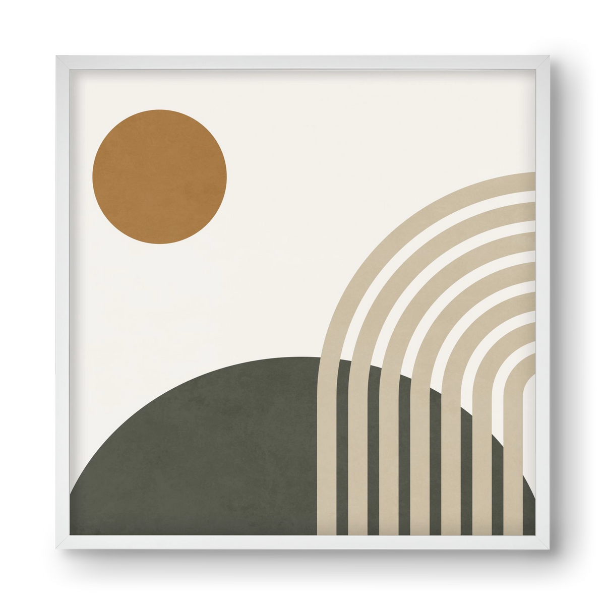 GEOMETRIC SHAPES - 6, 40x40 cm (40x40 cm), Fehér keret