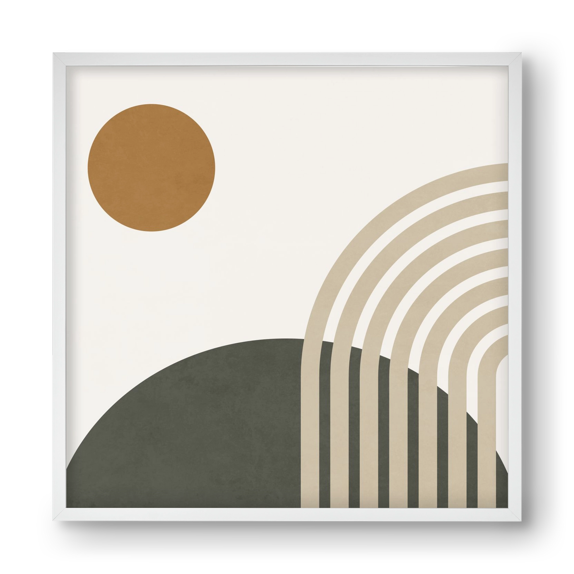 GEOMETRIC SHAPES - 6, 40x40 cm (40x40 cm), Fehér keret