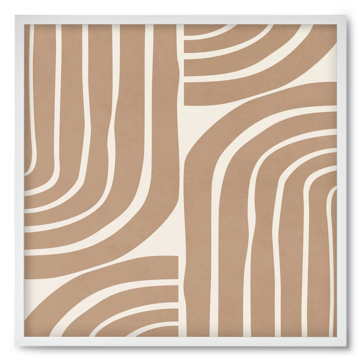 MINIMAL NEUTRAL ARCHES II, 50x50 cm (50x50 cm), Fehér keret