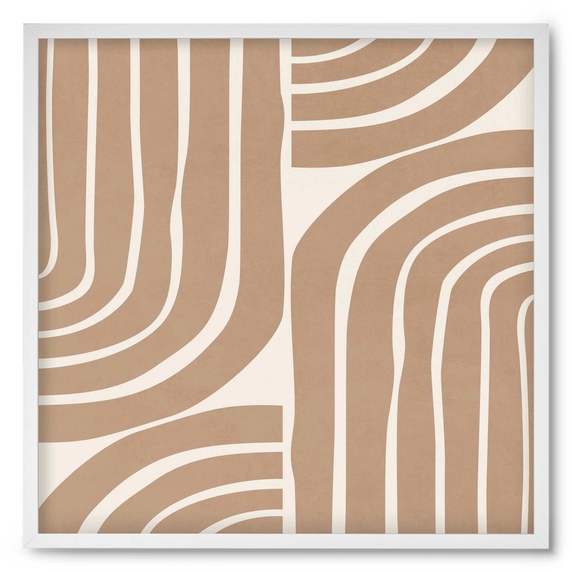 MINIMAL NEUTRAL ARCHES II, 50x50 cm (50x50 cm), Fehér keret