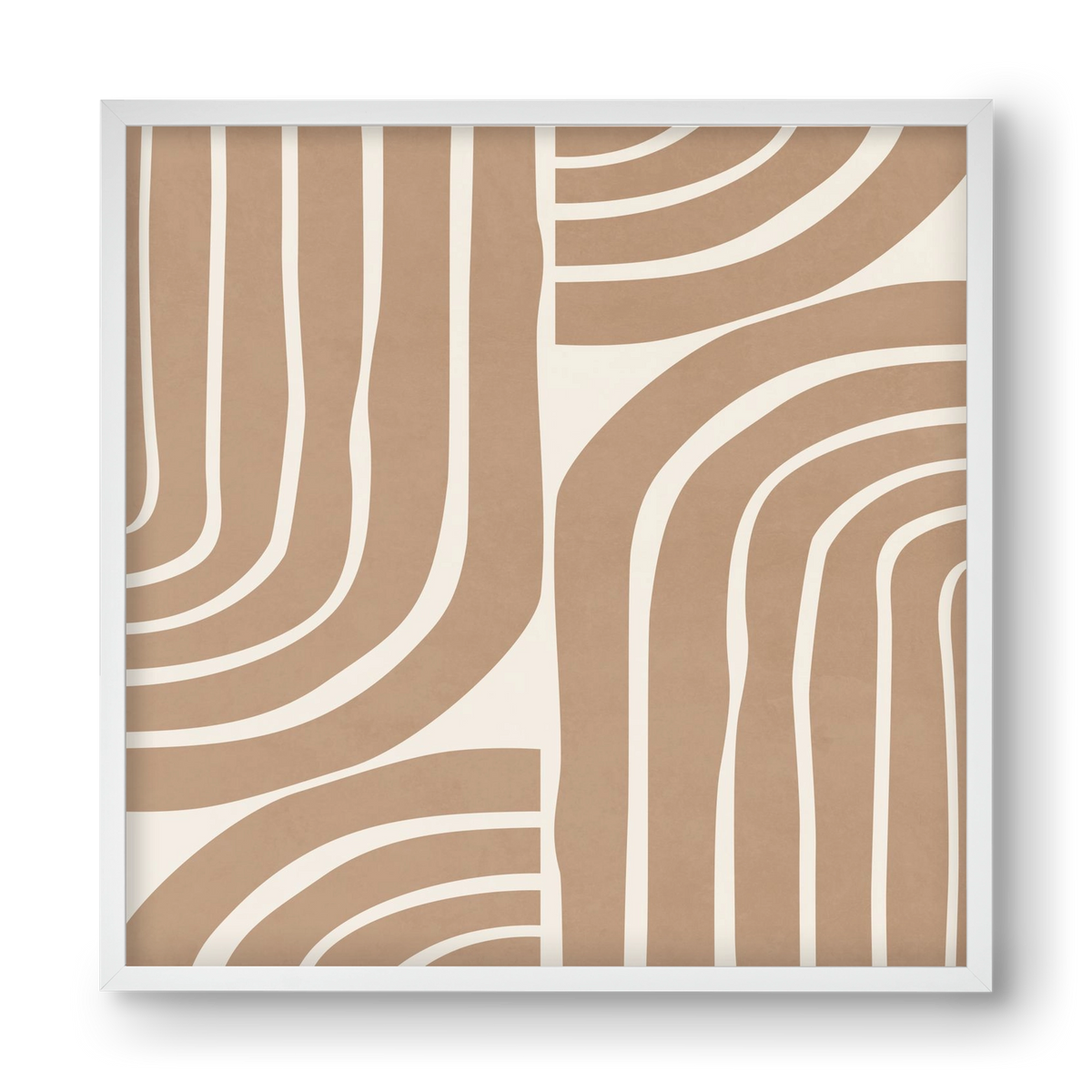 MINIMAL NEUTRAL ARCHES II, 40x40 cm (40x40 cm), Fehér keret