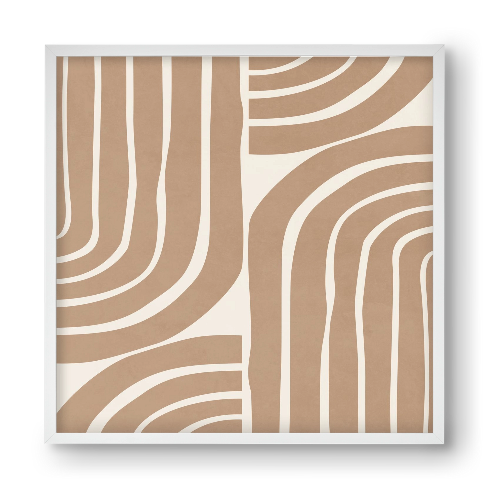 MINIMAL NEUTRAL ARCHES II, 40x40 cm (40x40 cm), Fehér keret