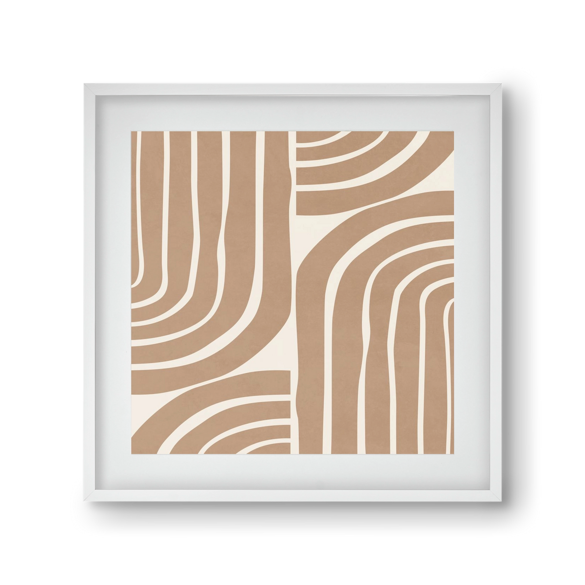 MINIMAL NEUTRAL ARCHES II, 30x30 cm (20x20 cm), Fehér keret, paszpartuval