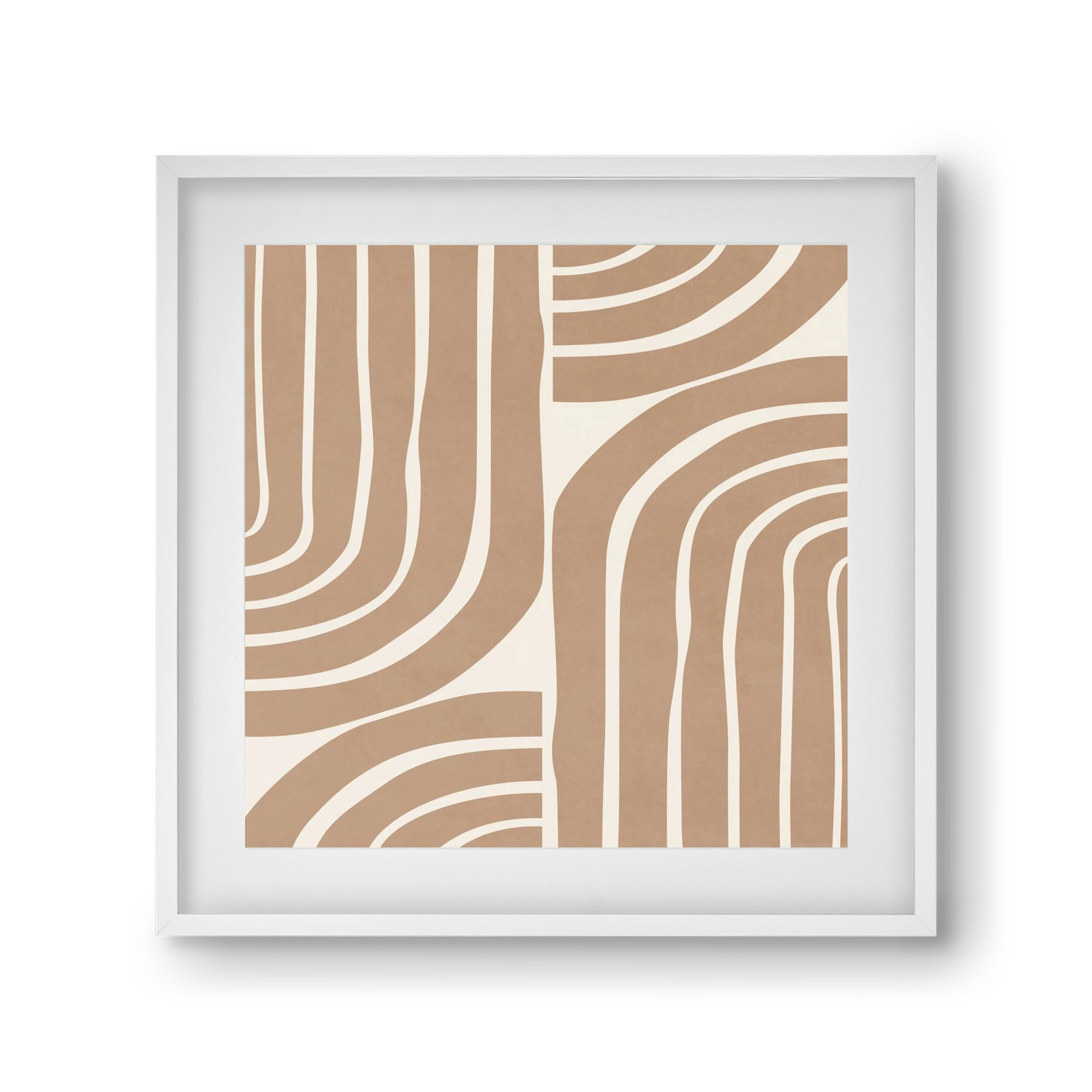 MINIMAL NEUTRAL ARCHES II, 30x30 cm (20x20 cm), Fehér keret, paszpartuval