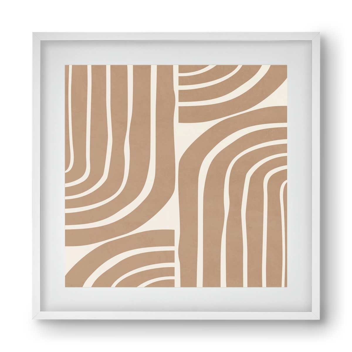 MINIMAL NEUTRAL ARCHES II, 40x40 cm (30x30 cm), Fehér keret, paszpartuval